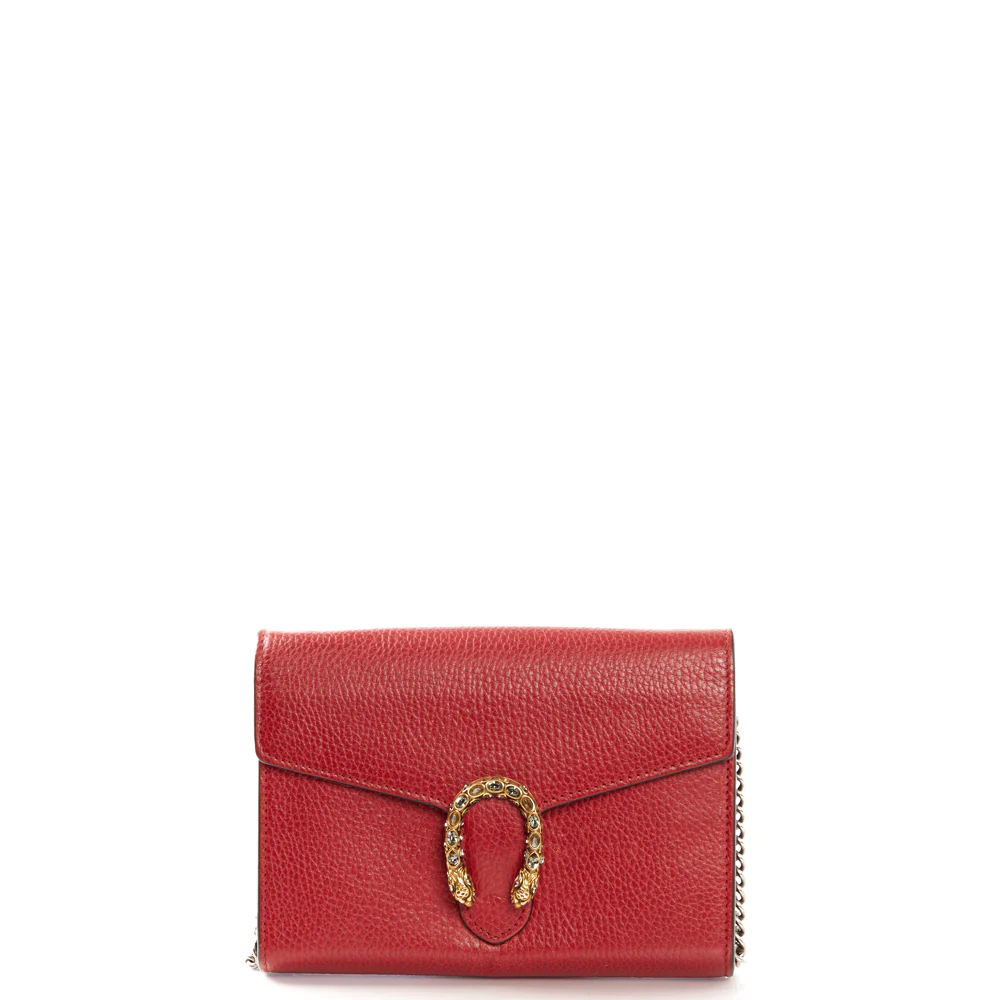Picture of Gucci Cross Body Dionysus Chain Wallet in Hibiscus Red, Leather