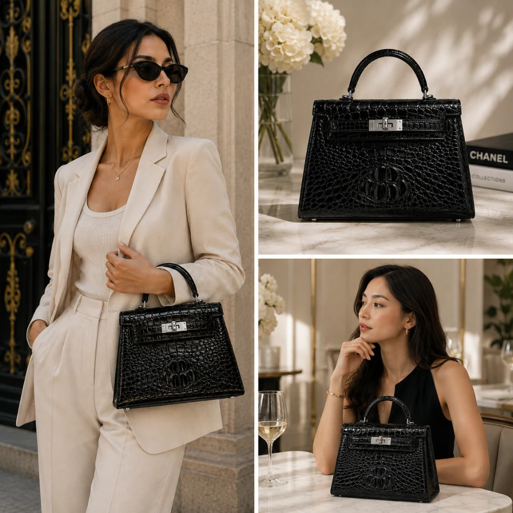 Hermès Kelly 25 genuine alligator leather lifestyle