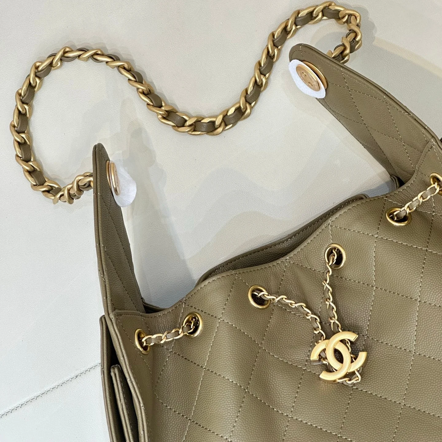 Chanel 25 Small Hobo in Dark Khaki