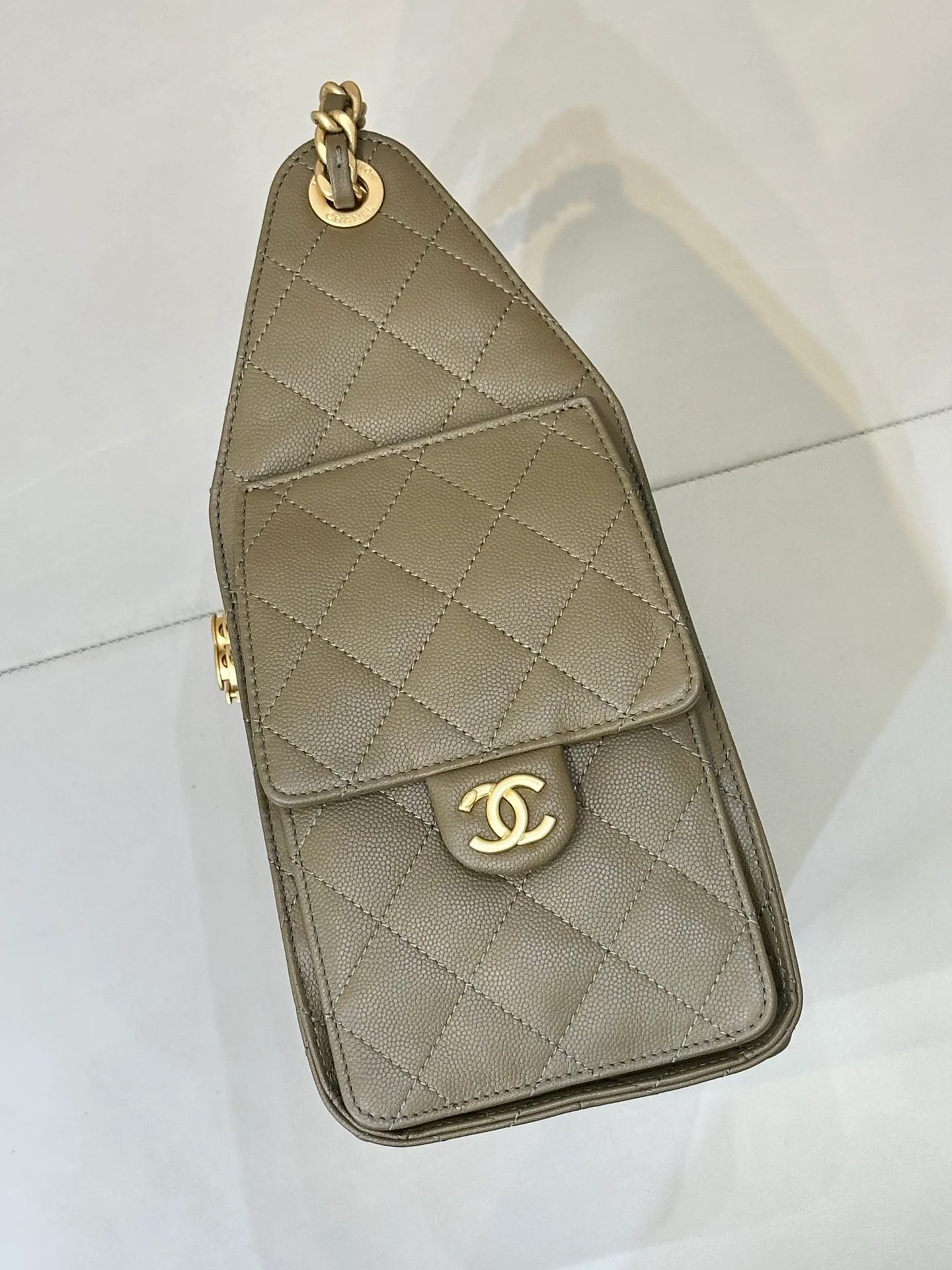 Chanel 25 Small Hobo in Dark Khaki