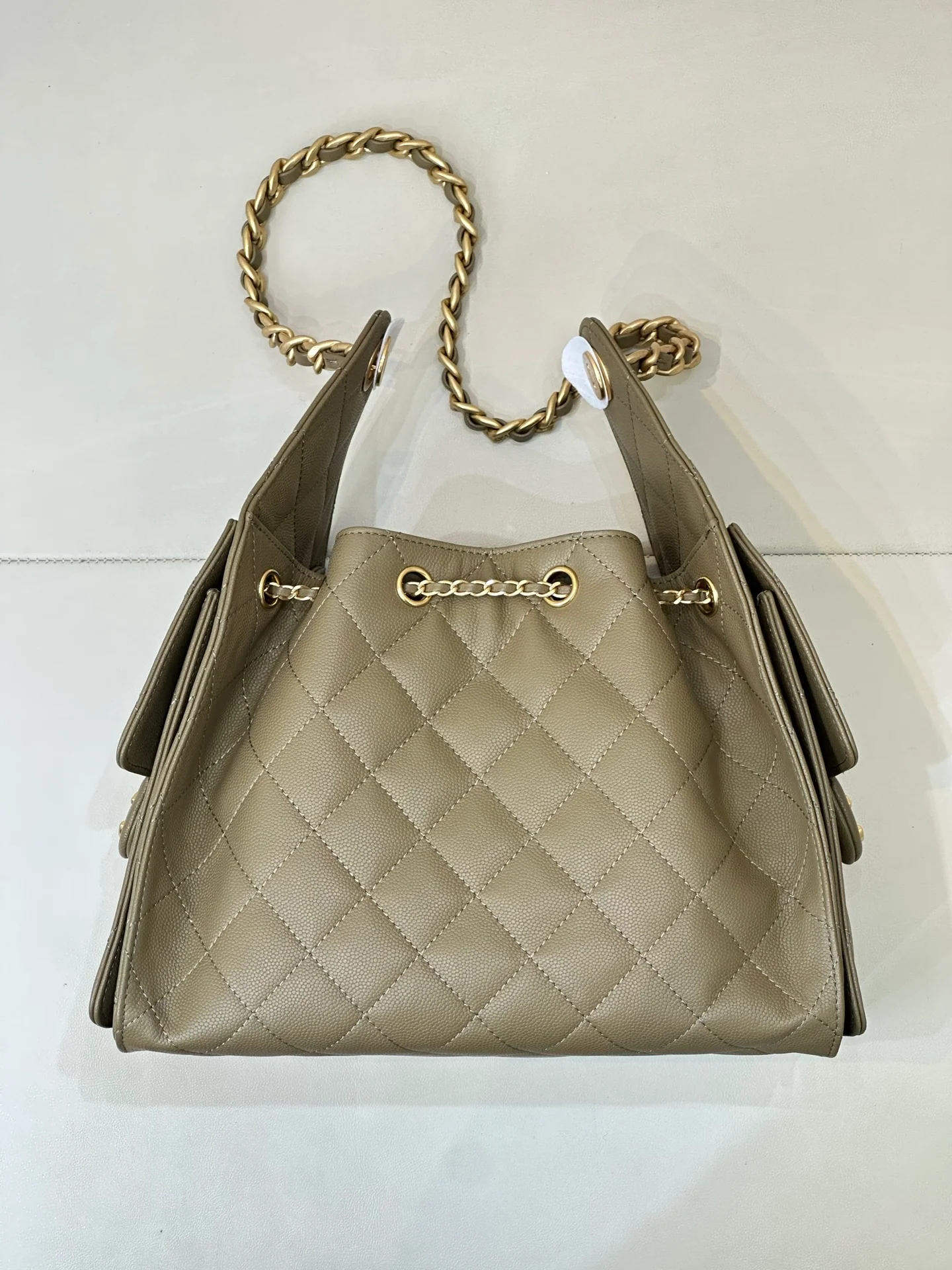Chanel 25 Small Hobo in Dark Khaki