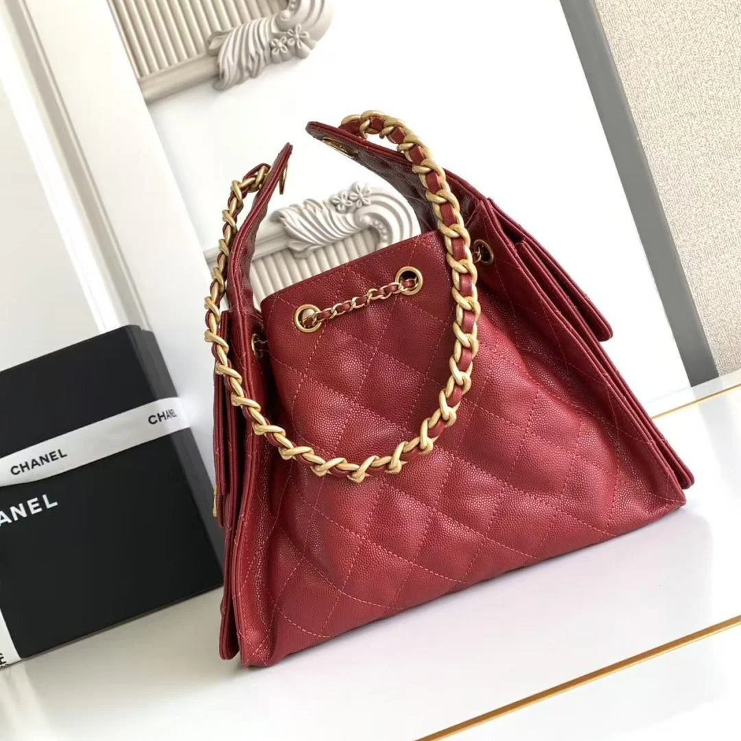 Chanel 25 Small Hobo in Red