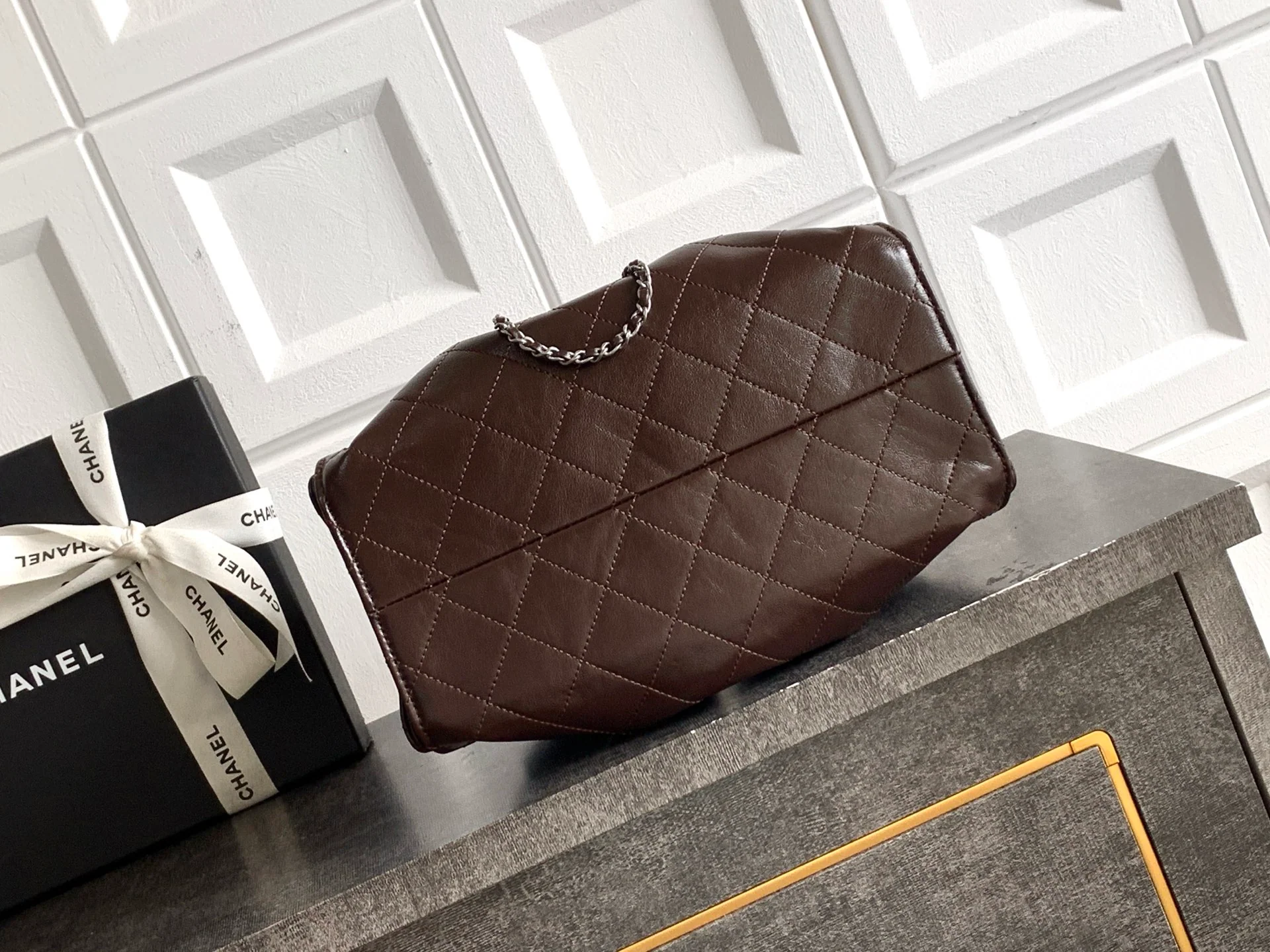 Chanel 25 Small Hobo in Coffee Brown Calfskin