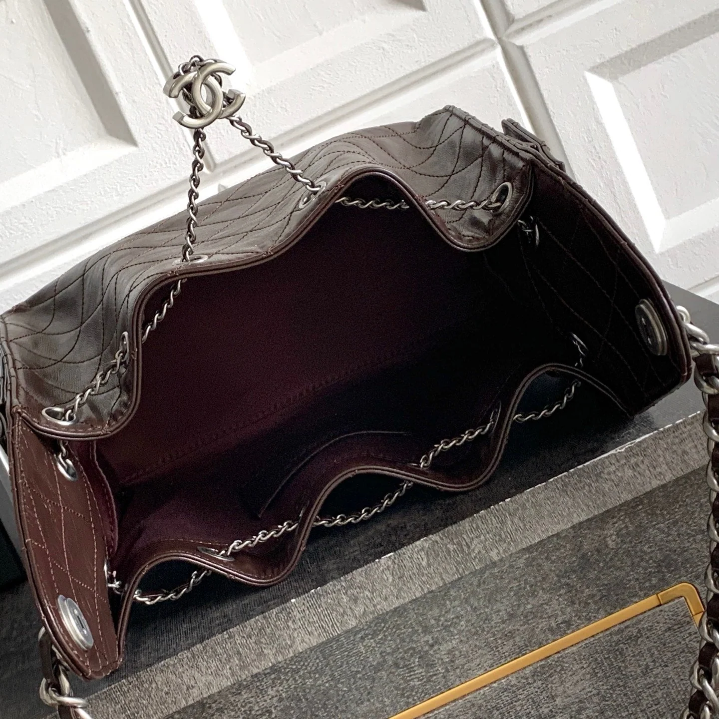 Chanel 25 Small Hobo in Coffee Brown Calfskin