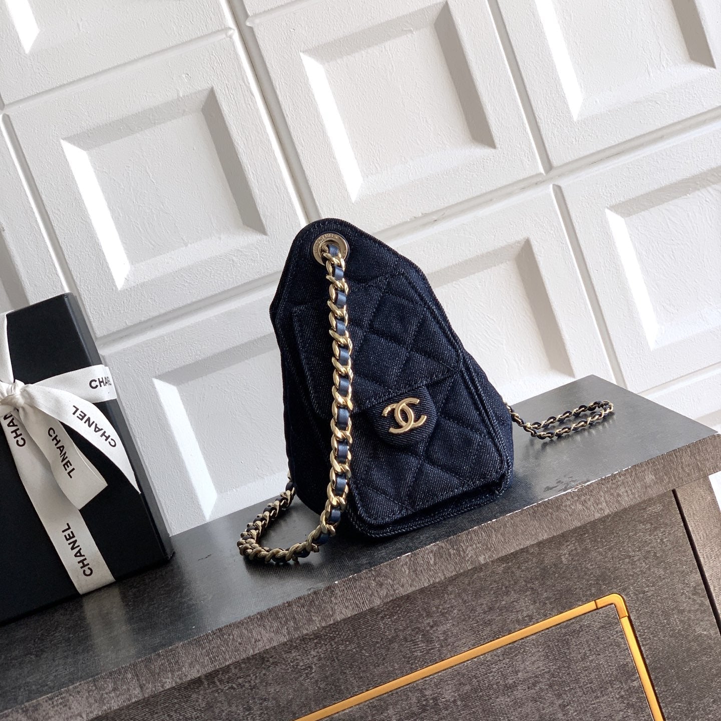 Chanel 25 Small Hobo in Denim with Gold-Tone Metal