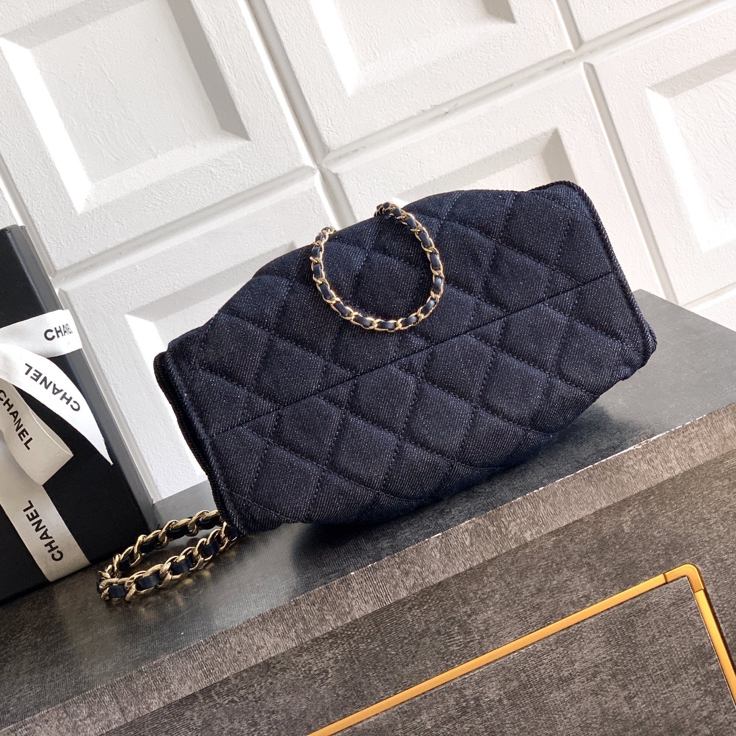 Chanel 25 Small Hobo in Denim with Gold-Tone Metal