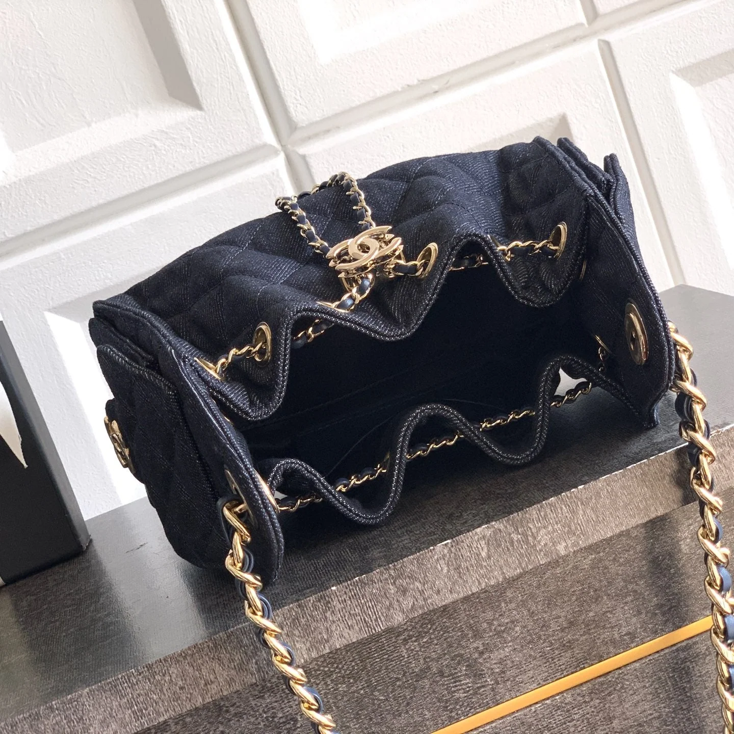 Chanel 25 Small Hobo in Denim with Gold-Tone Metal