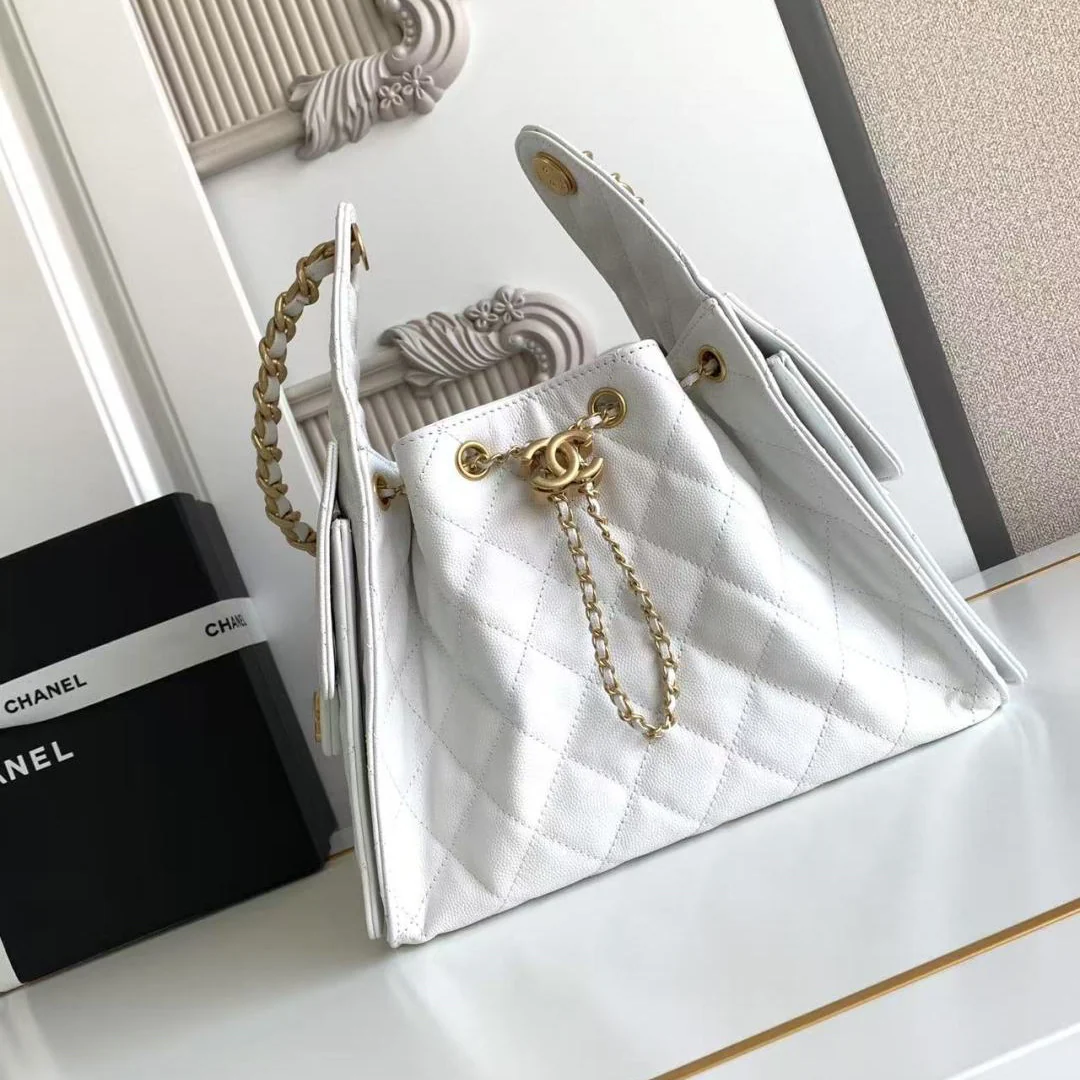 Chanel 25 Small Hobo in White