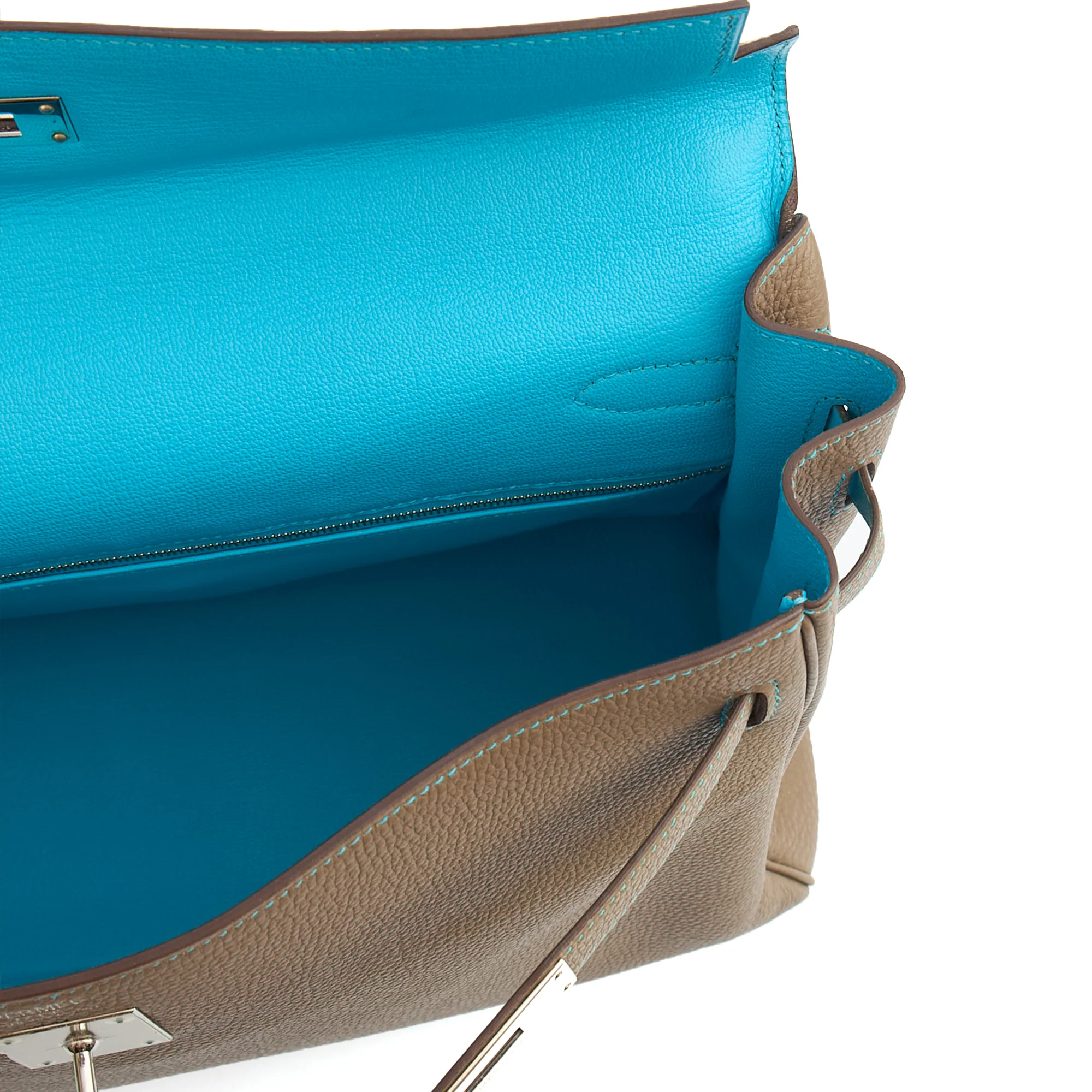 Picture of Hermes Top Handle Kelly 35 in Etain, Togo Leather