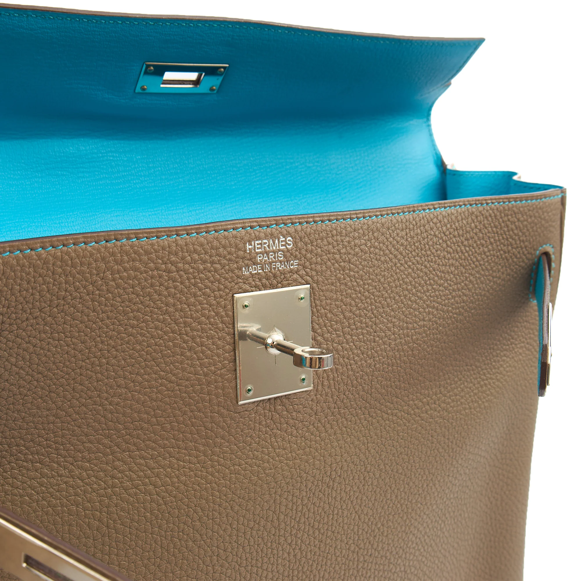 Picture of Hermes Top Handle Kelly 35 in Etain, Togo Leather