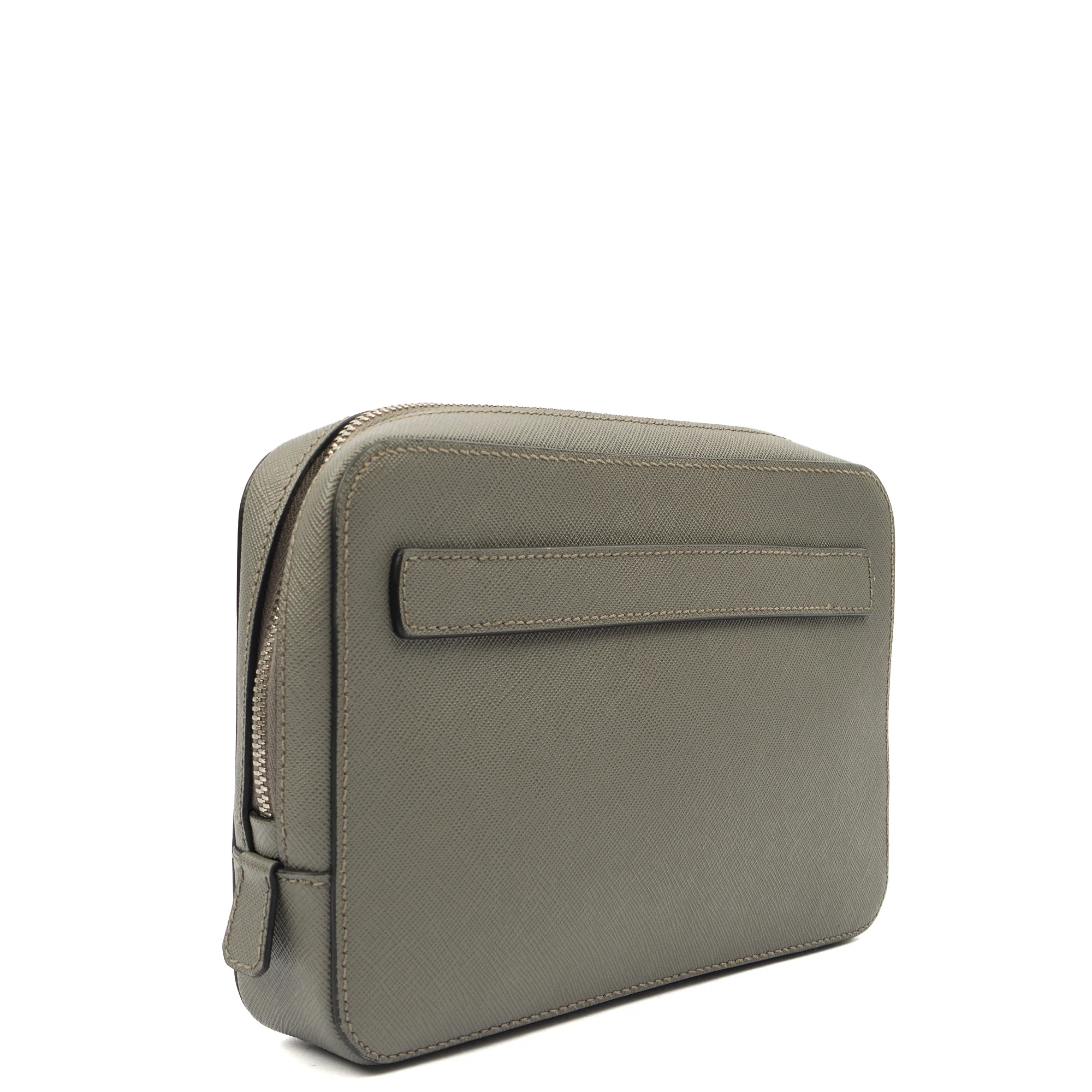 Picture of Prada Clutch Brique - Small in Grey, Calfskin