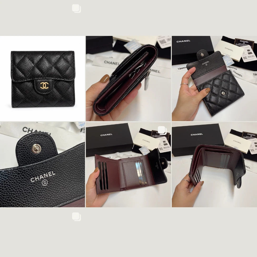 Chanel Classic Small Trifold Wallet in Black