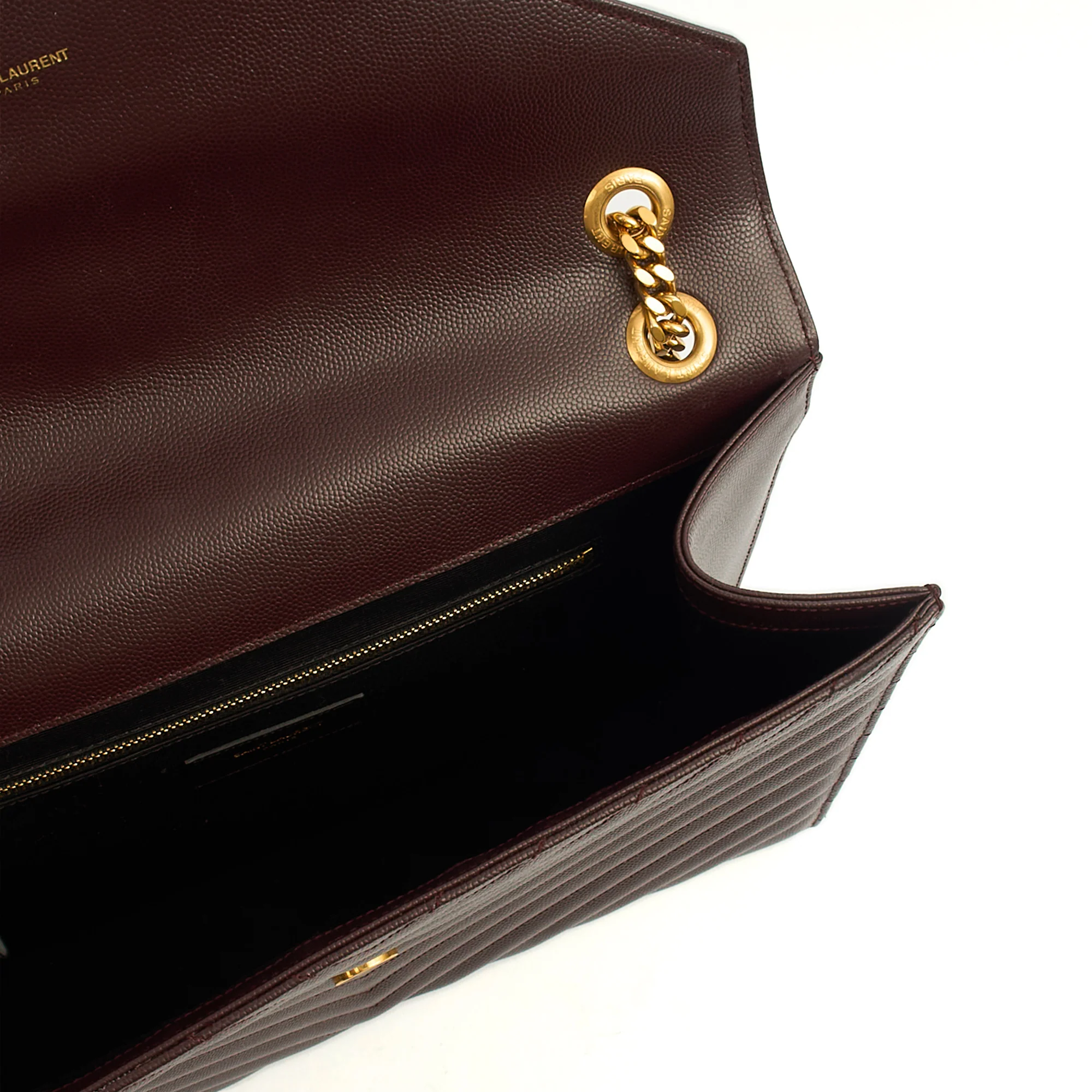 Picture of Saint Laurent Shoulder Bag Envelope - Large in Purple, Leather