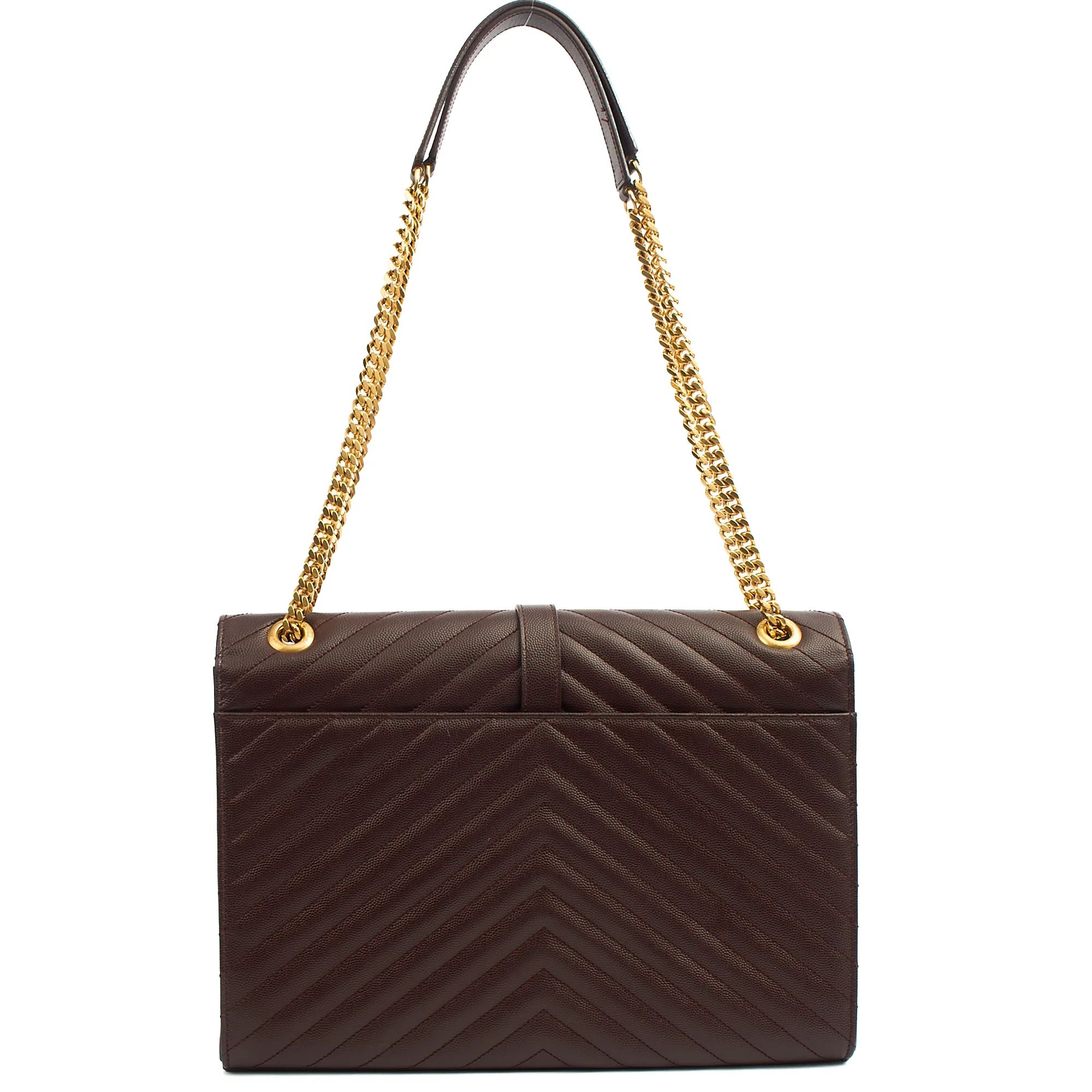 Picture of Saint Laurent Shoulder Bag Envelope - Large in Purple, Leather