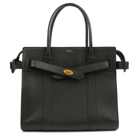 Picture of Mulberry Tote Zipped Bayswater in Black, Calfskin Leather