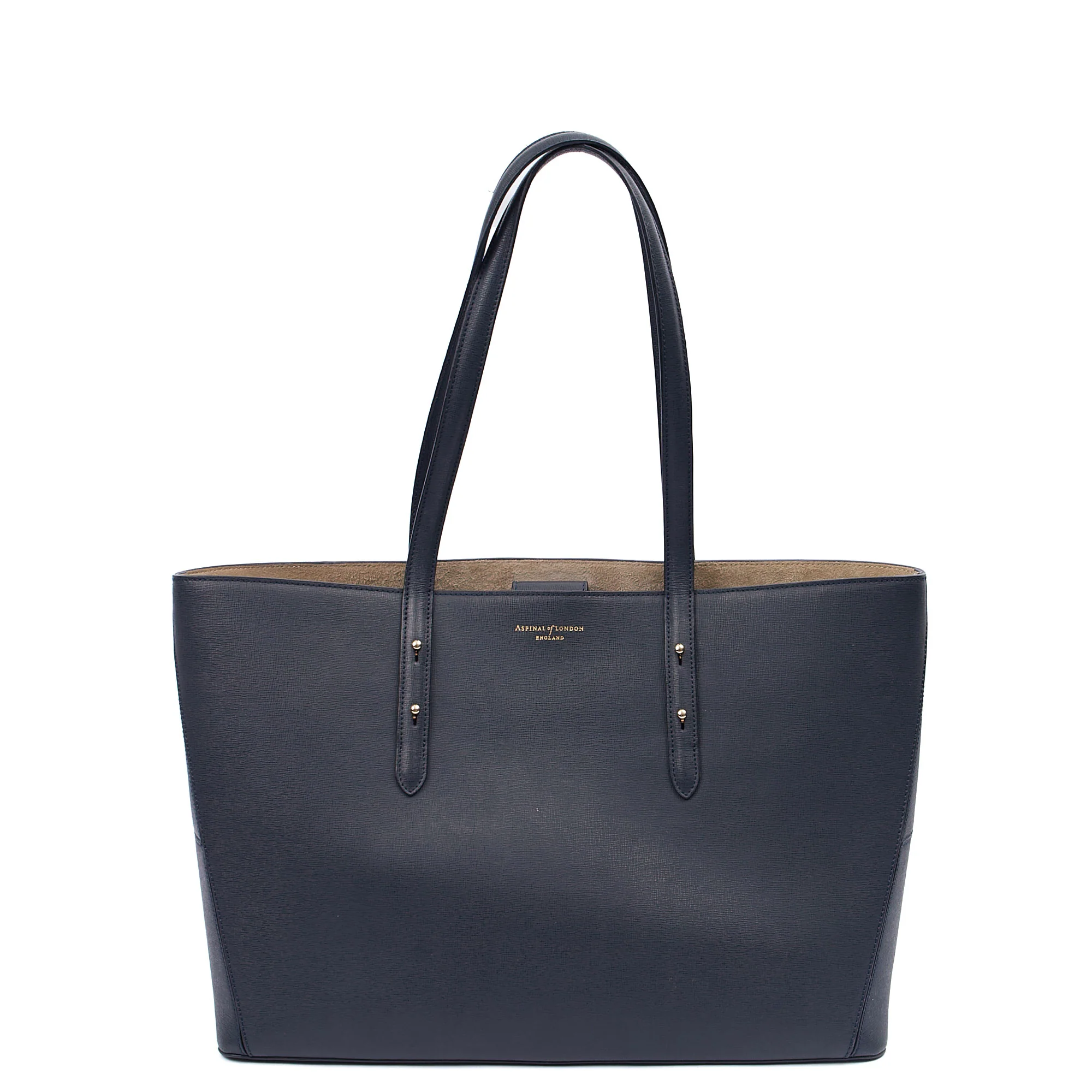 Picture of Aspinal of London Tote Regent Tote in Navy, Leather