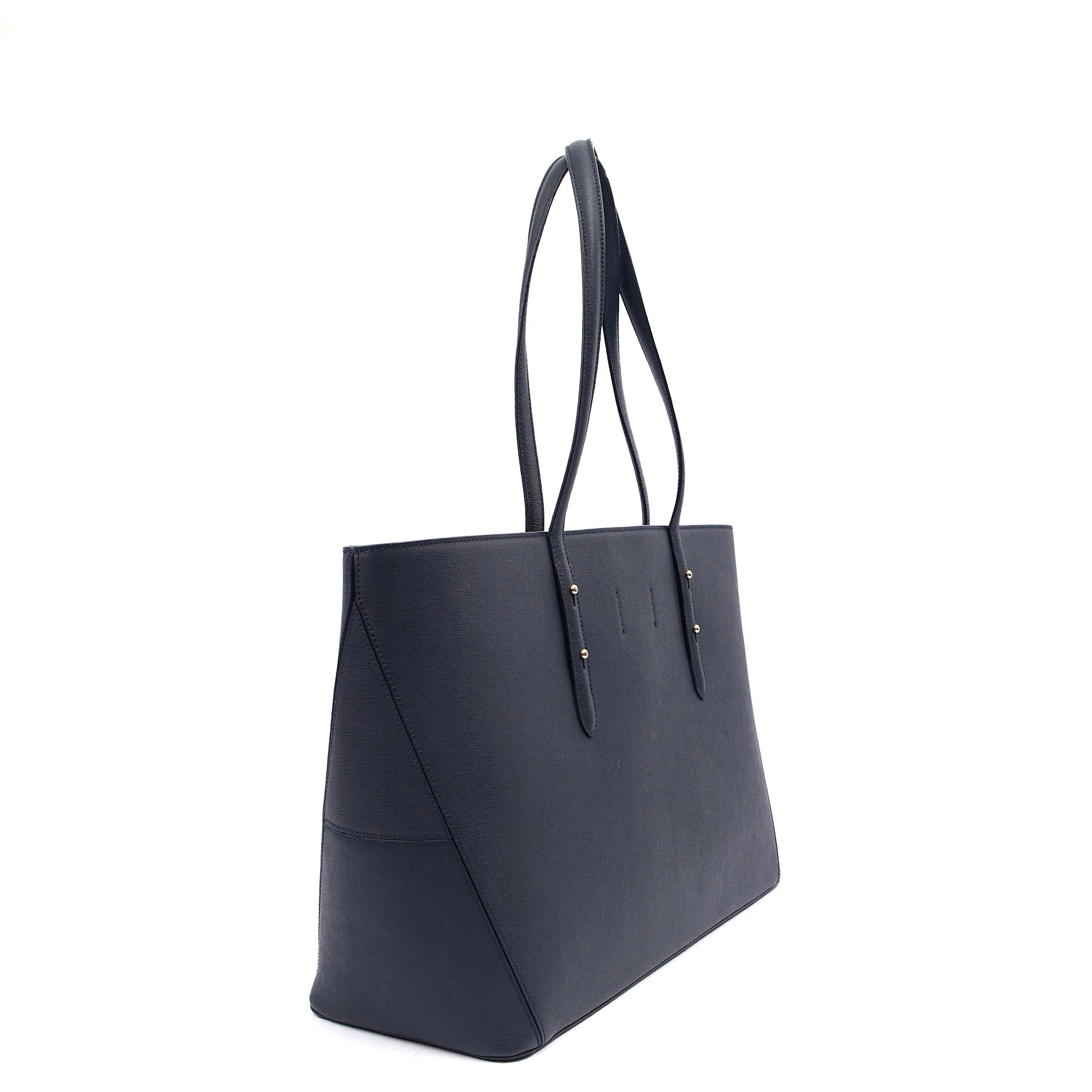 Picture of Aspinal of London Tote Regent Tote in Navy, Leather