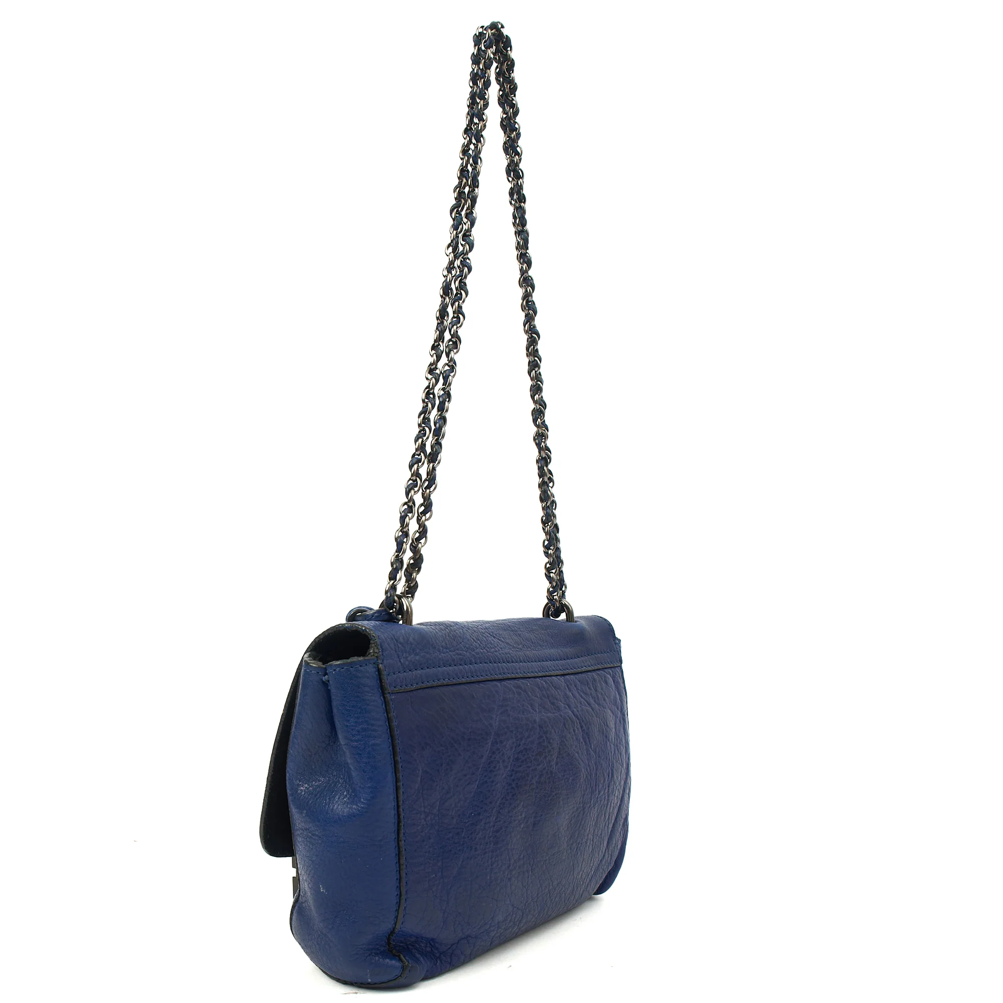 Picture of Mulberry Shoulder Bag Lily in Blue, Calfskin Leather