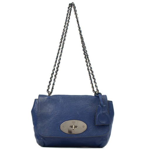 Picture of Mulberry Shoulder Bag Lily in Blue, Calfskin Leather