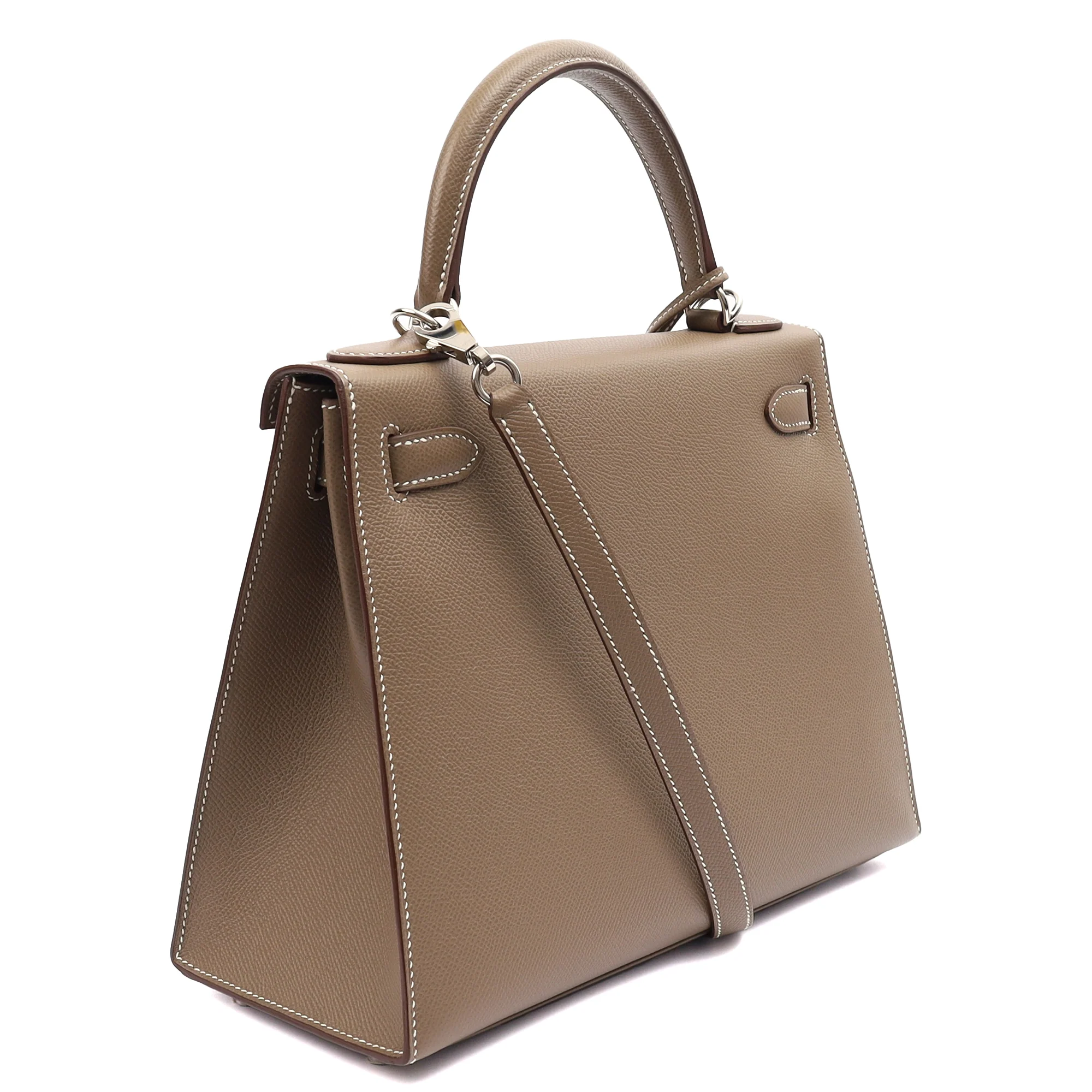 Picture of Hermes Tote Kelly 28 in Etoupe, Epsom Leather