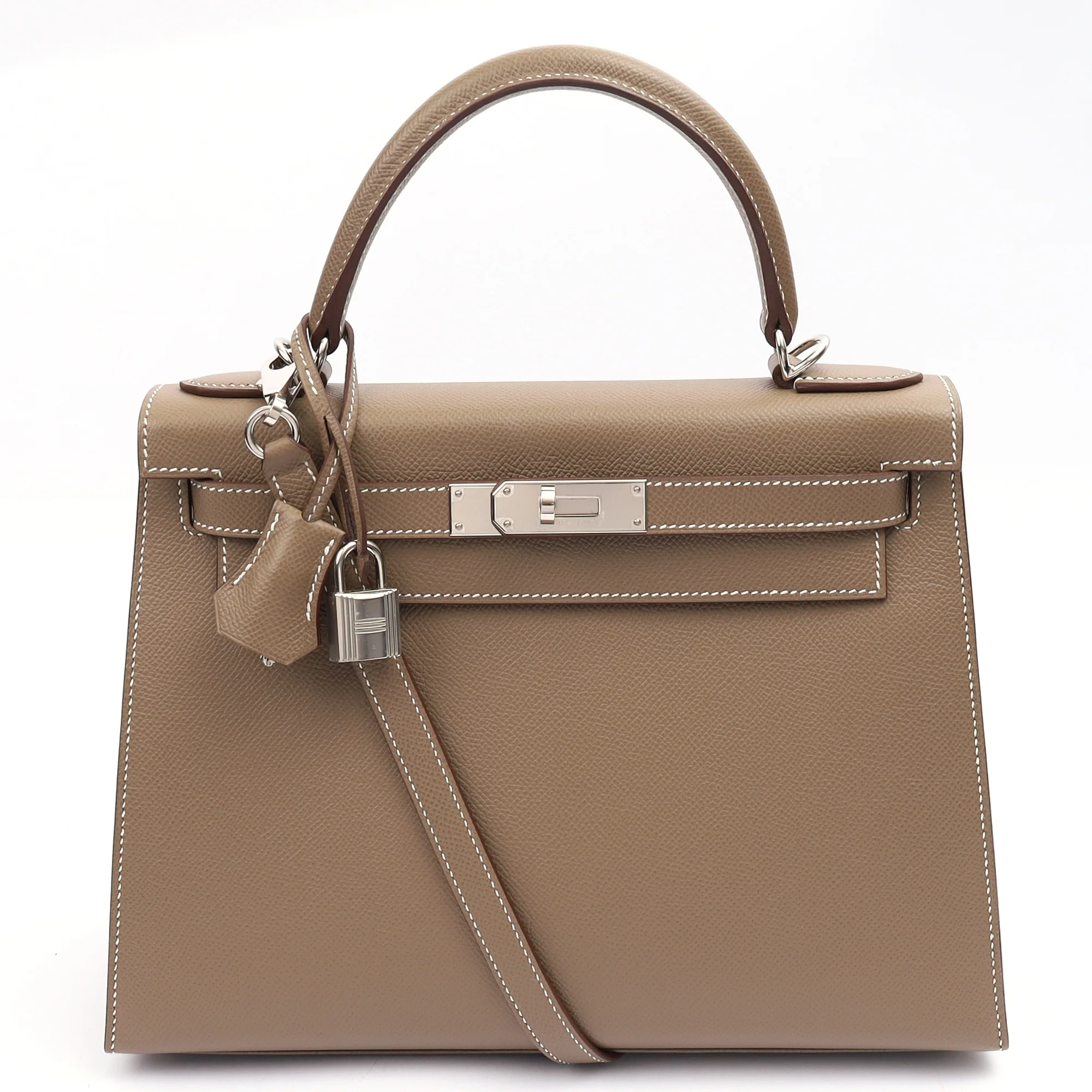 Picture of Hermes Tote Kelly 28 in Etoupe, Epsom Leather