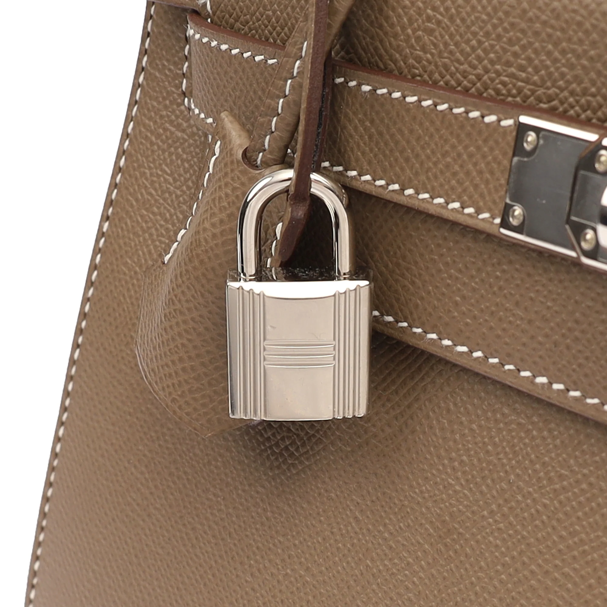 Picture of Hermes Tote Kelly 28 in Etoupe, Epsom Leather