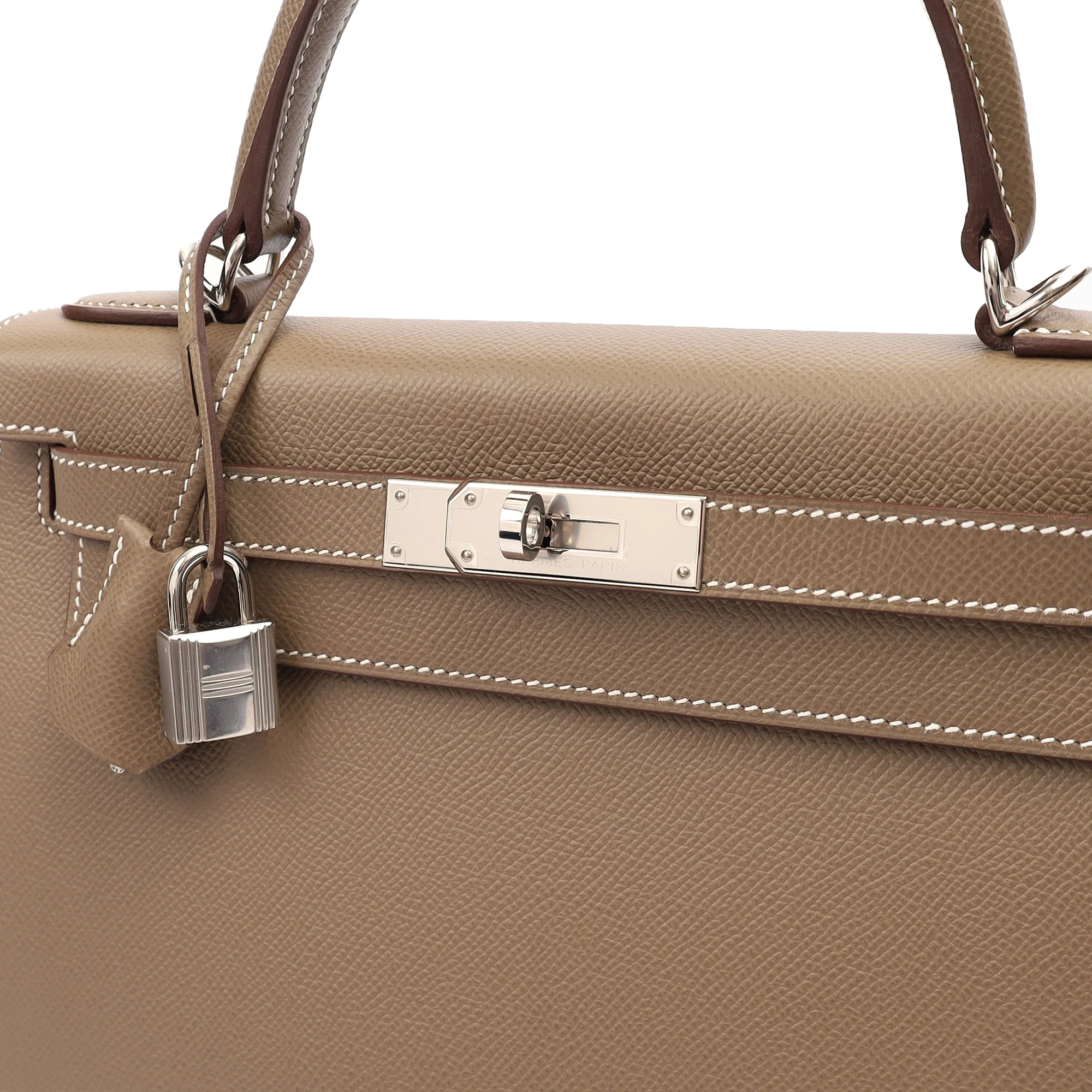 Picture of Hermes Tote Kelly 28 in Etoupe, Epsom Leather