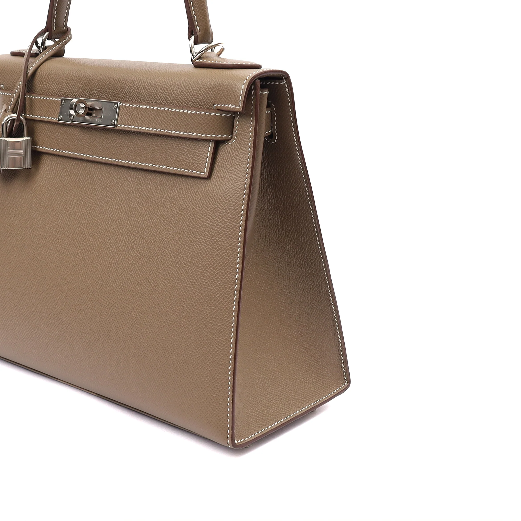 Picture of Hermes Tote Kelly 28 in Etoupe, Epsom Leather