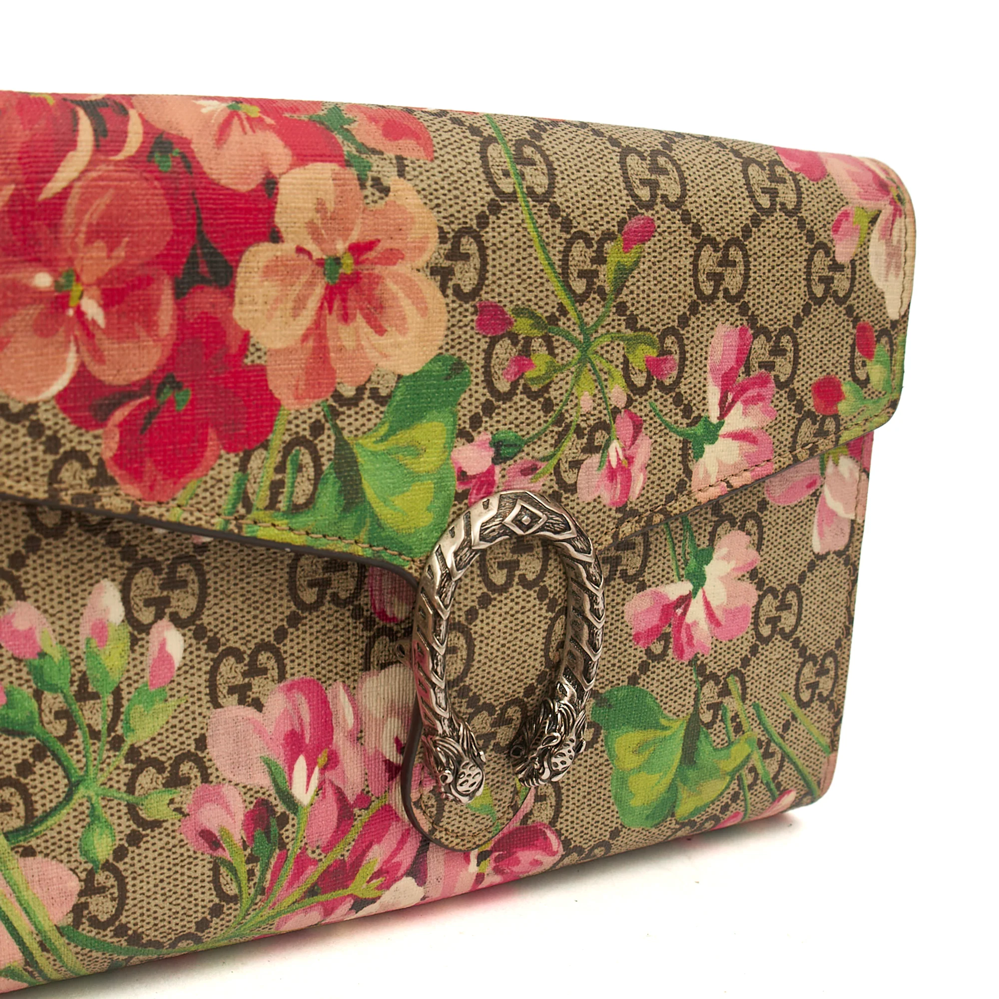 Picture of Gucci Cross Body Dionysus Chain Wallet in Brown, Leather