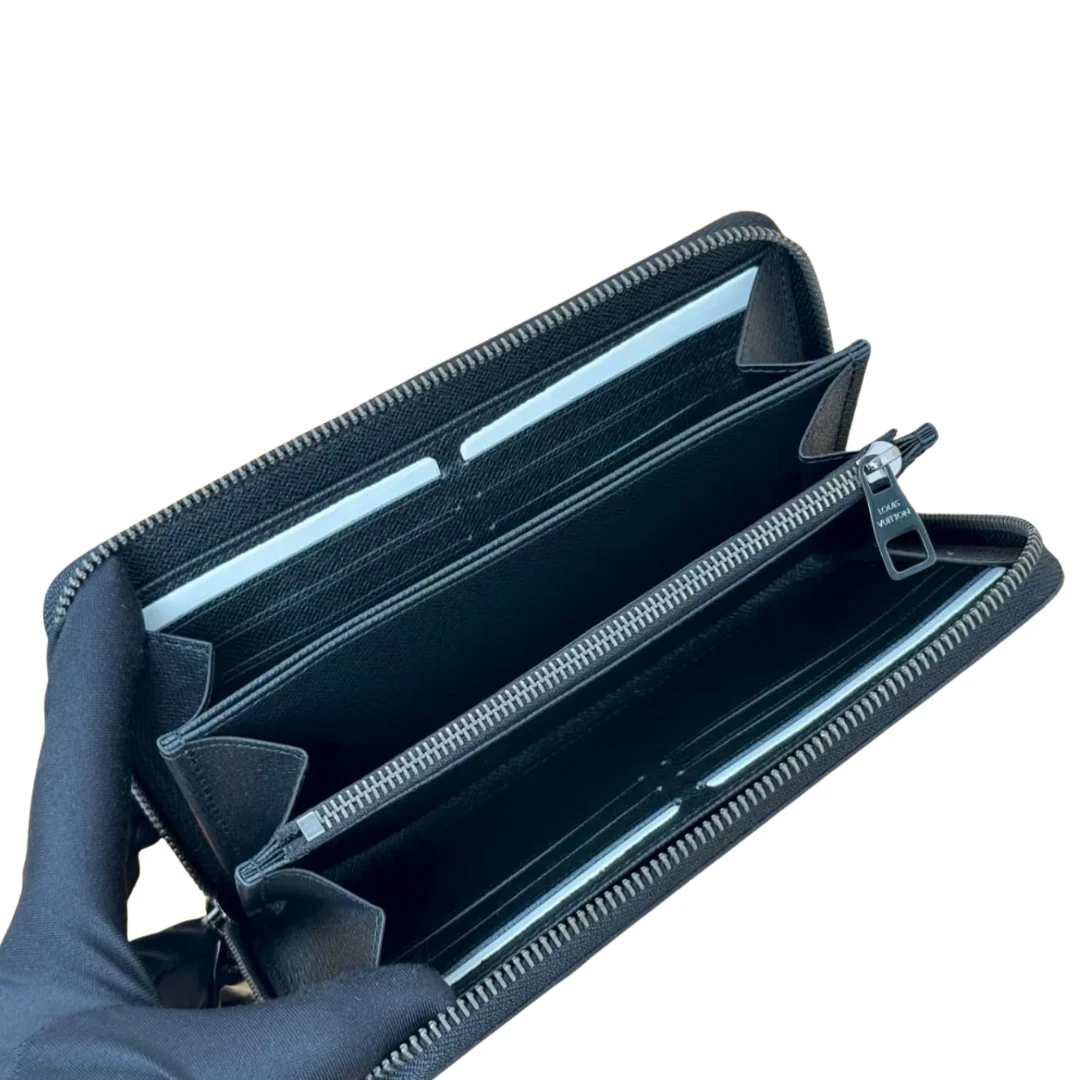 Louis Vuitton Zippy Wallet Monogram Eclipse Black
