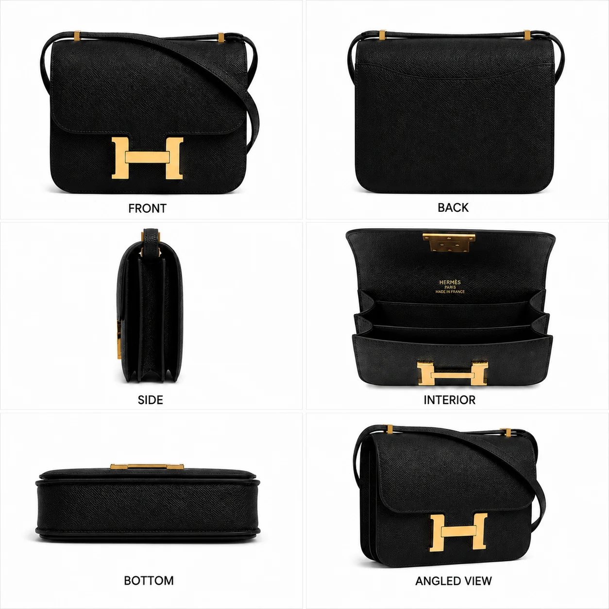 Hermes Constance 18 Epsom Leather Black with Gold Hardware - Pre-Owned Authentic