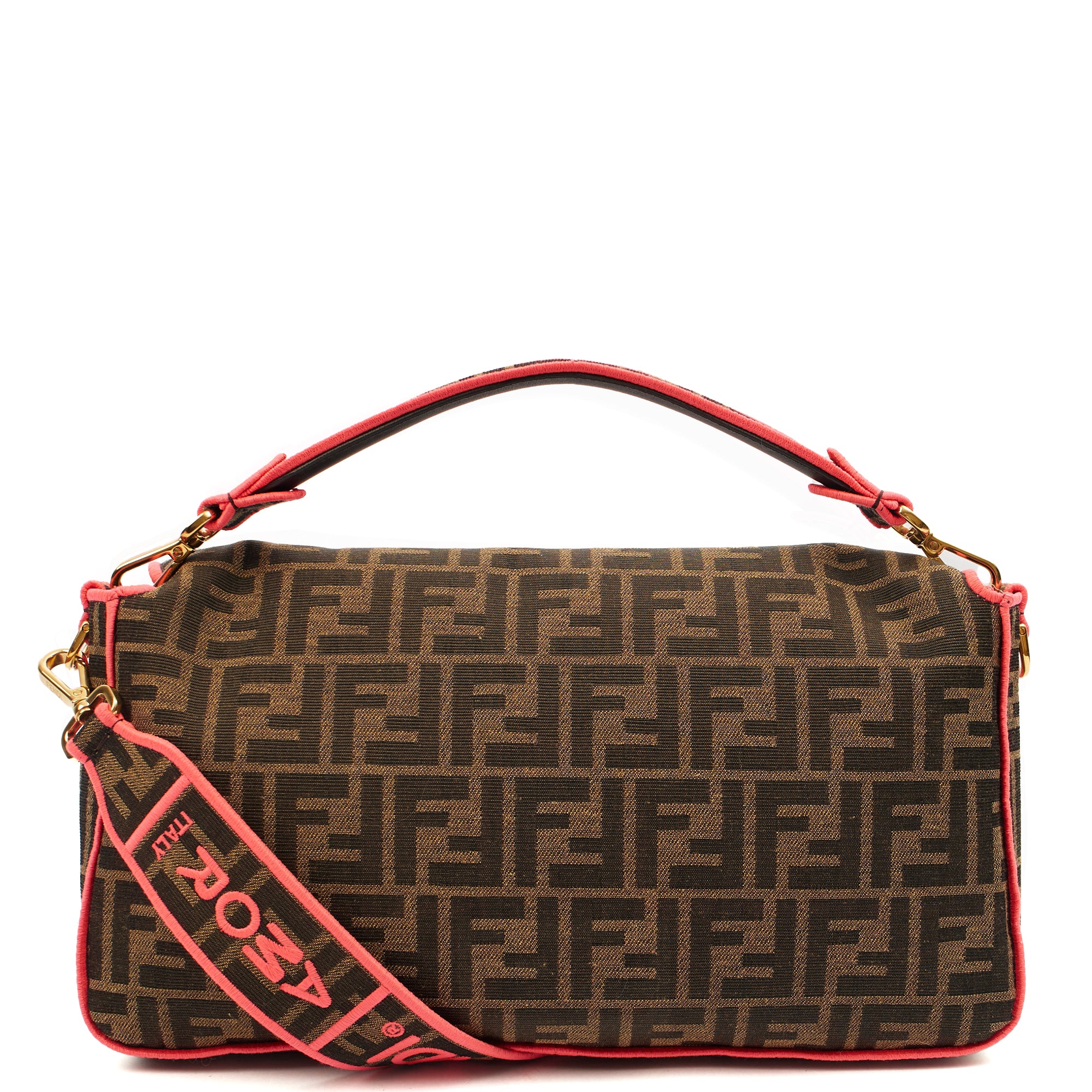 Picture of Fendi Cross Body Baguette - Large in Zucca FF, Canvas