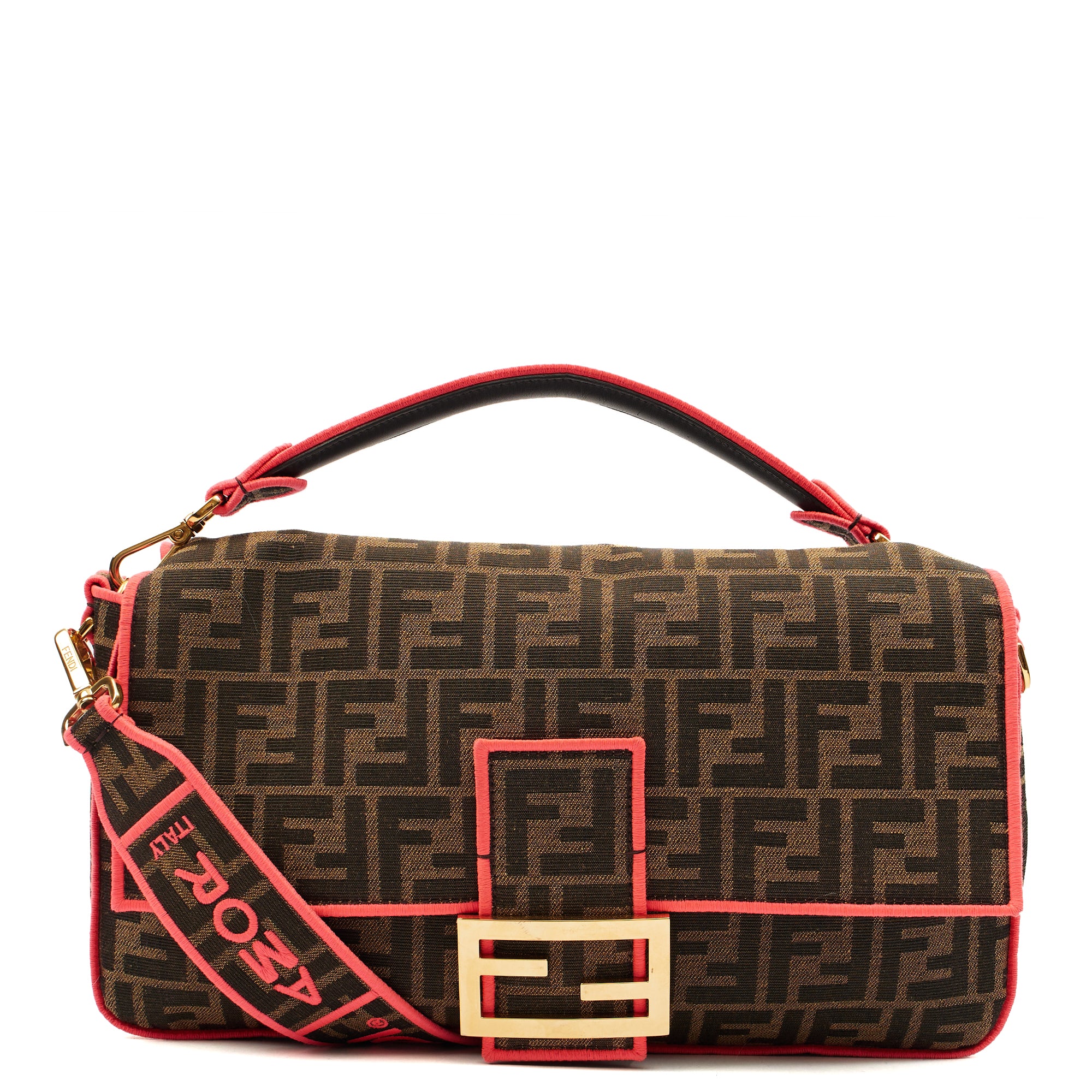 Picture of Fendi Cross Body Baguette - Large in Zucca FF, Canvas
