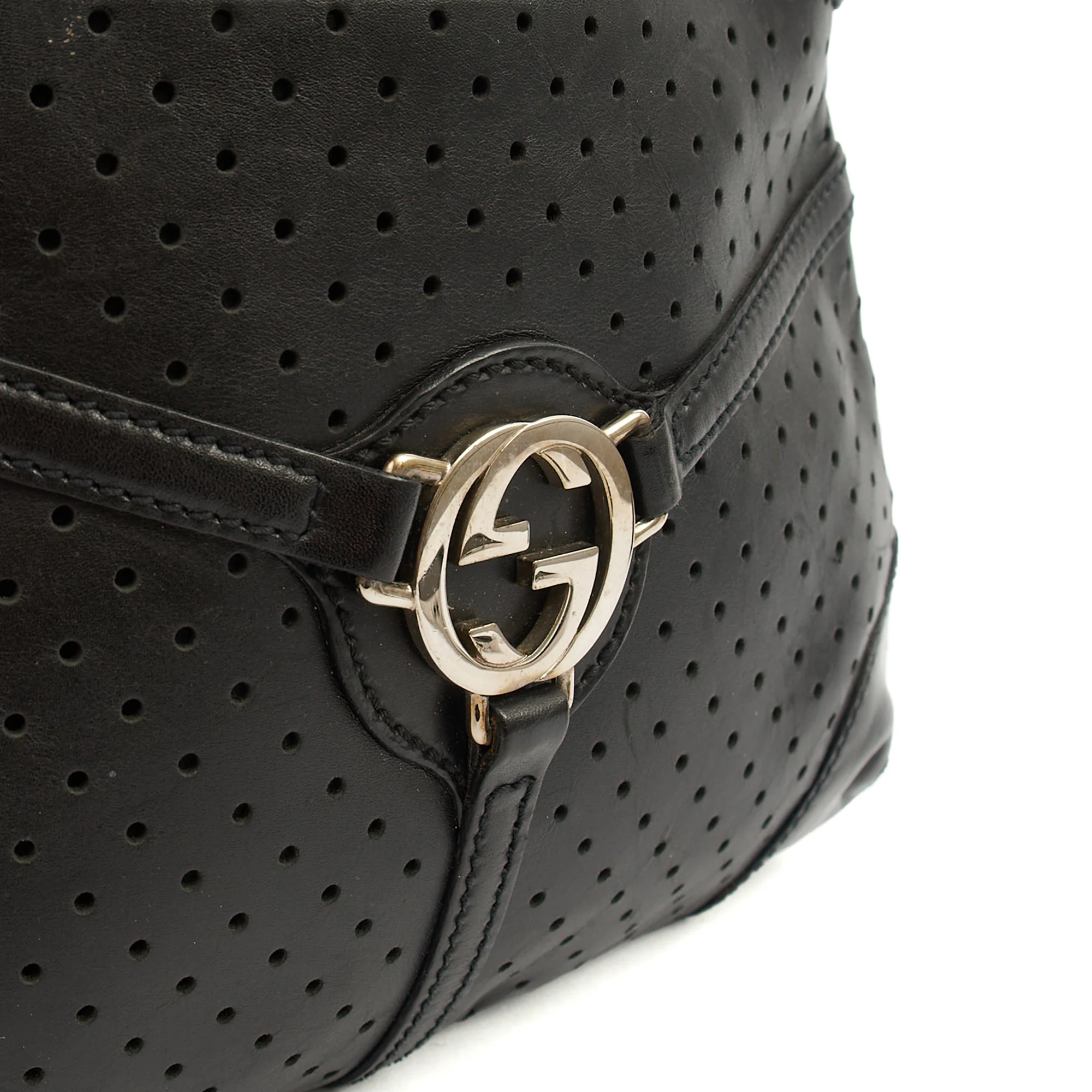 Picture of Gucci Top Handle Reins Hobo in Black, Leather