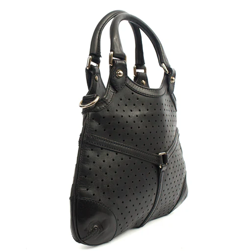 Picture of Gucci Top Handle Reins Hobo in Black, Leather