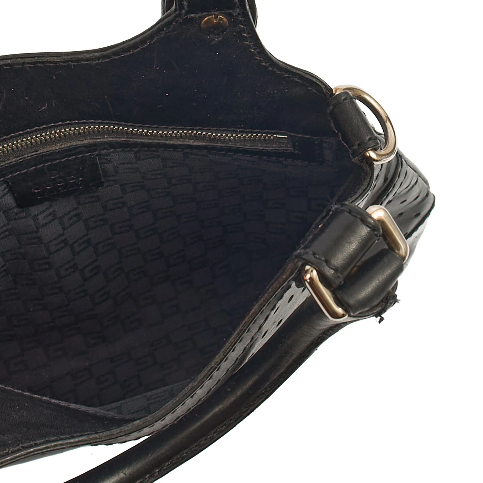 Picture of Gucci Top Handle Reins Hobo in Black, Leather