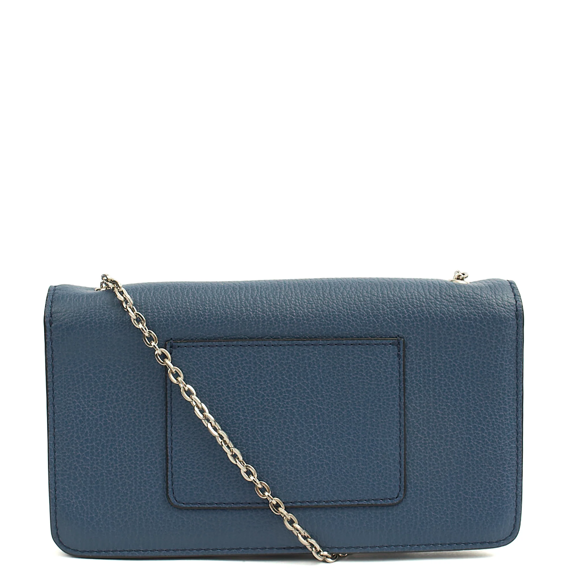 Picture of Mulberry Cross Body Bayswater Clutch in Steel Blue, Calfskin Leather