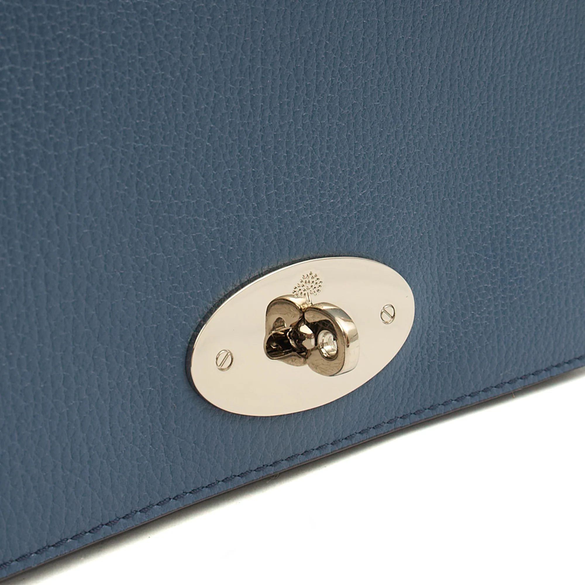 Picture of Mulberry Cross Body Bayswater Clutch in Steel Blue, Calfskin Leather