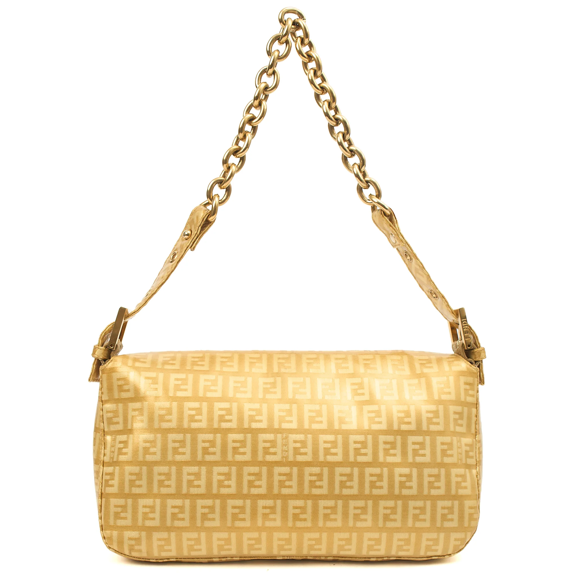 Picture of Fendi Shoulder Bag Baguette in Metallic, Patent Leather
