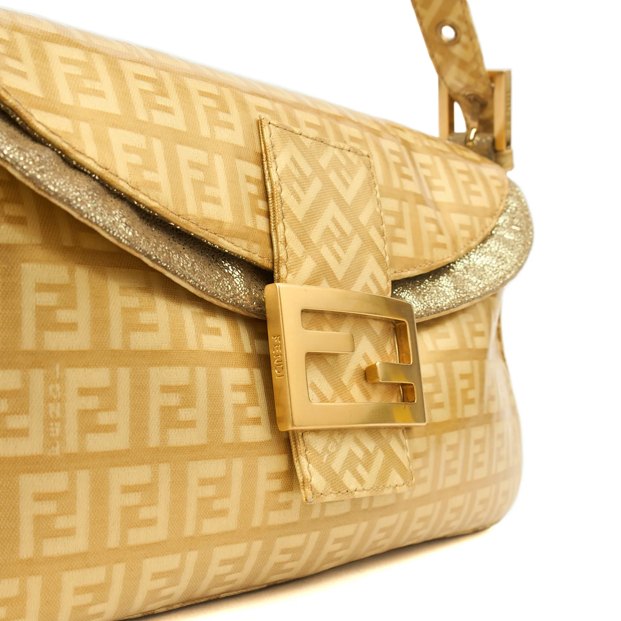 Picture of Fendi Shoulder Bag Baguette in Metallic, Patent Leather