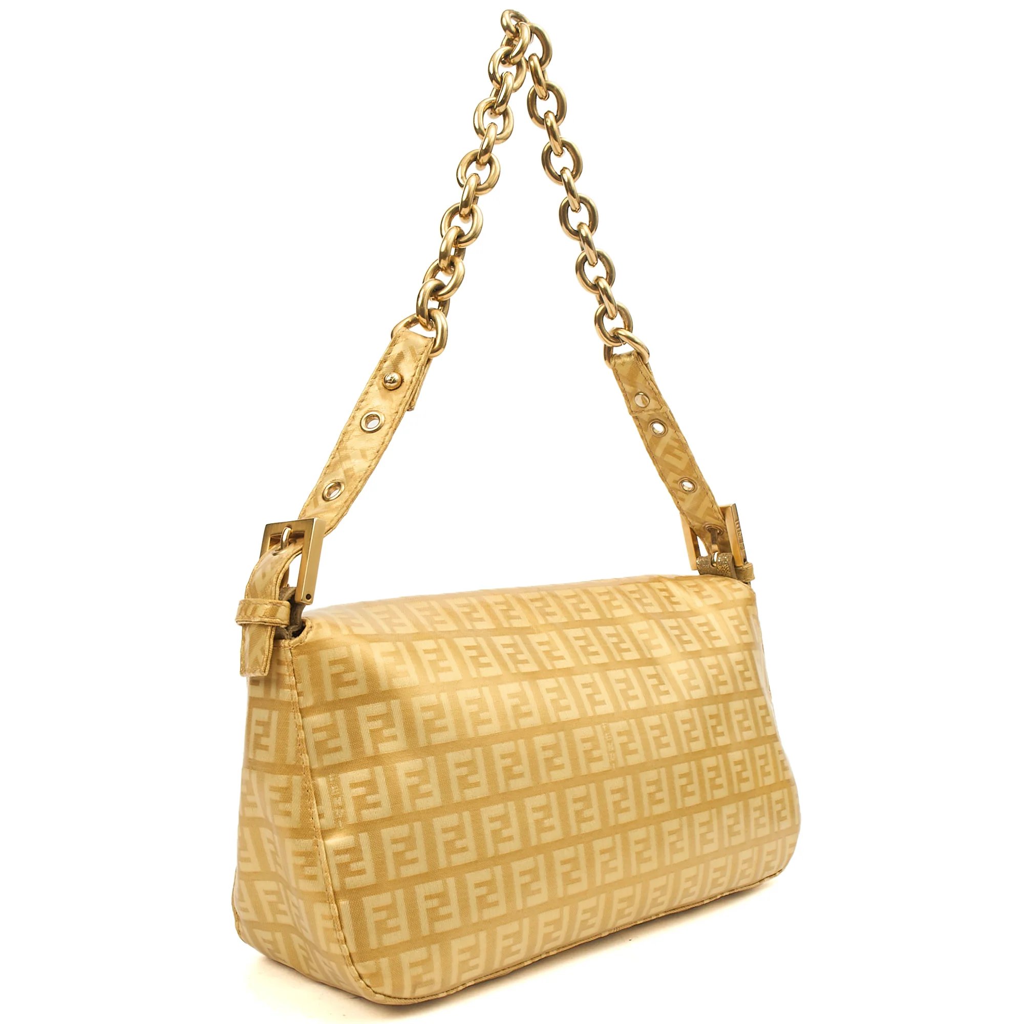 Picture of Fendi Shoulder Bag Baguette in Metallic, Patent Leather