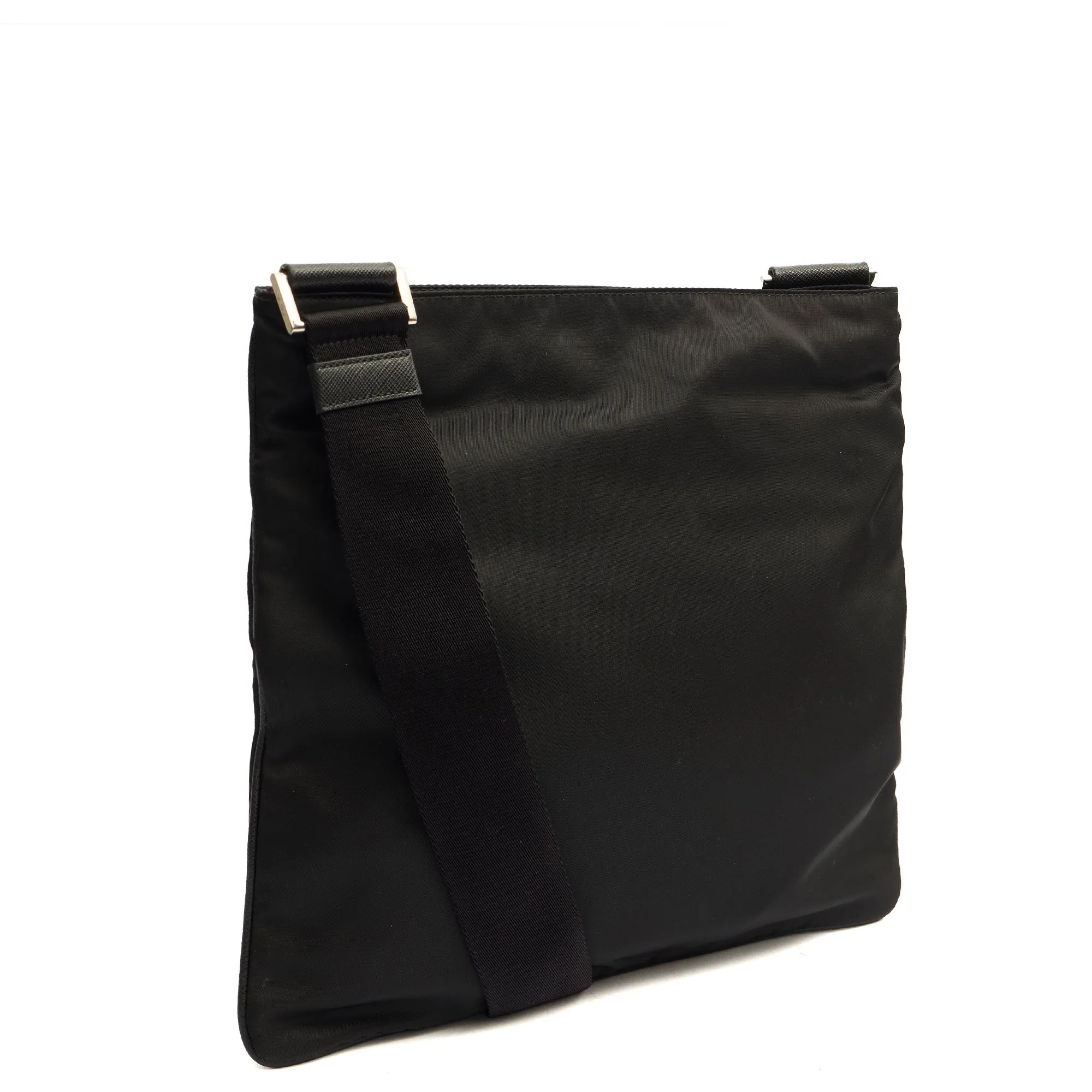 Picture of Prada Cross Body Nylon Messenger in Black, Nylon