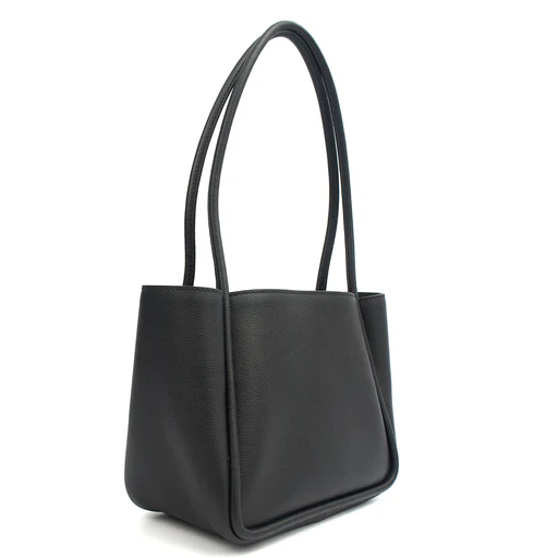 Picture of Prada Tote Plaque Logo Leather Mini Bag in Black, Calfskin