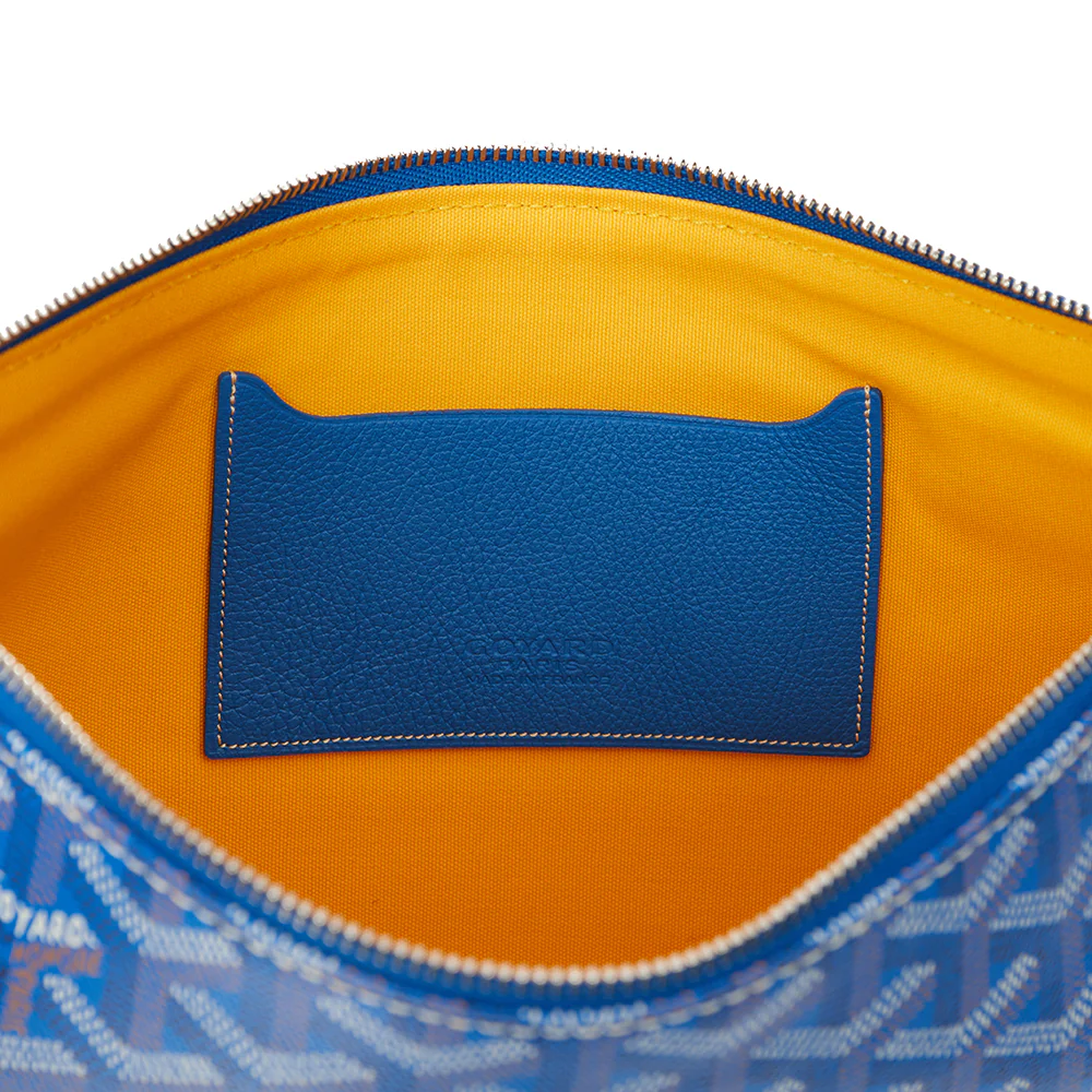 Picture of Goyard Clutch Senat Pouch PM in Blue, Leather