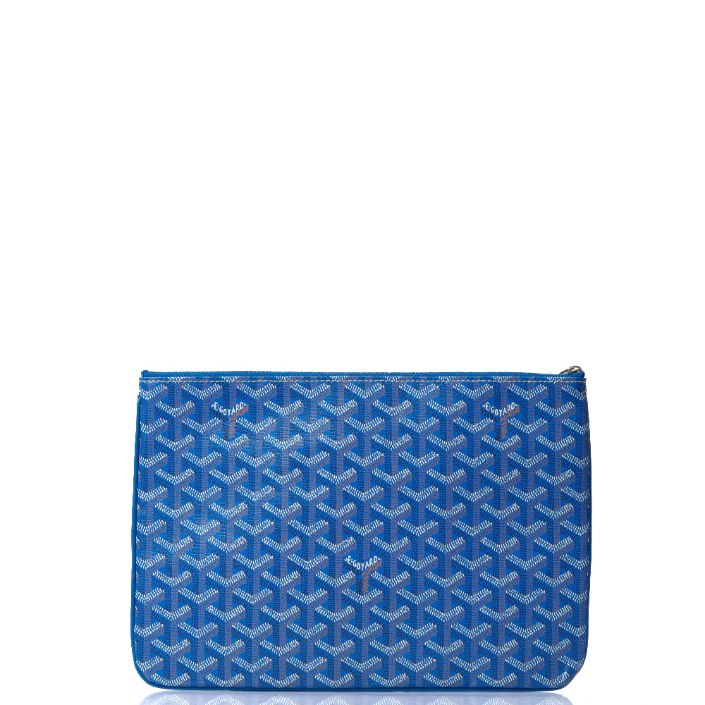 Picture of Goyard Clutch Senat Pouch PM in Blue, Leather
