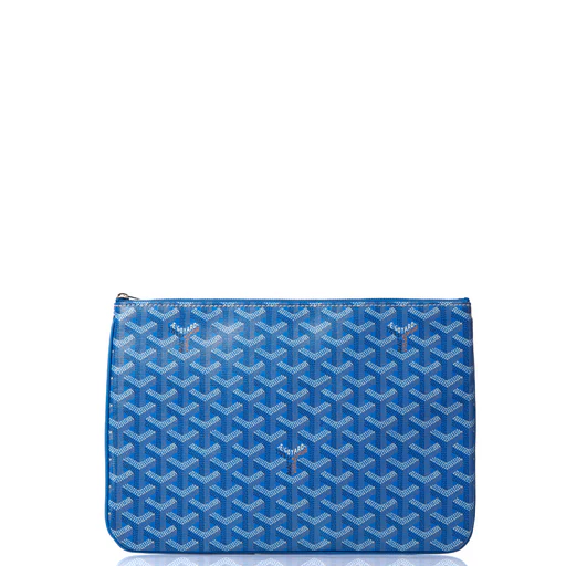 Picture of Goyard Clutch Senat Pouch PM in Blue, Leather