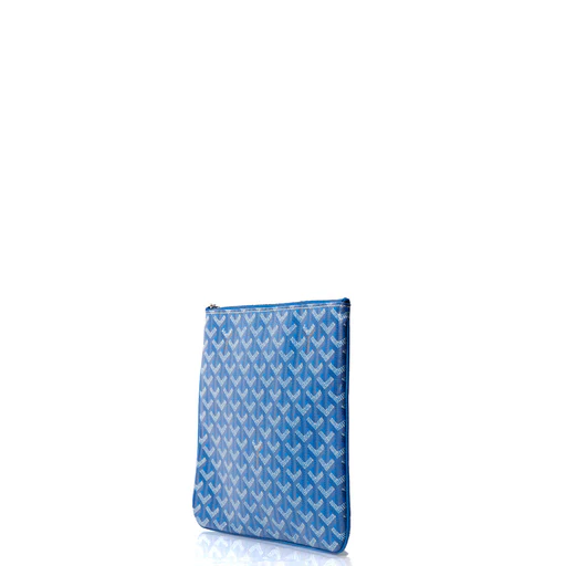 Picture of Goyard Clutch Senat Pouch PM in Blue, Leather