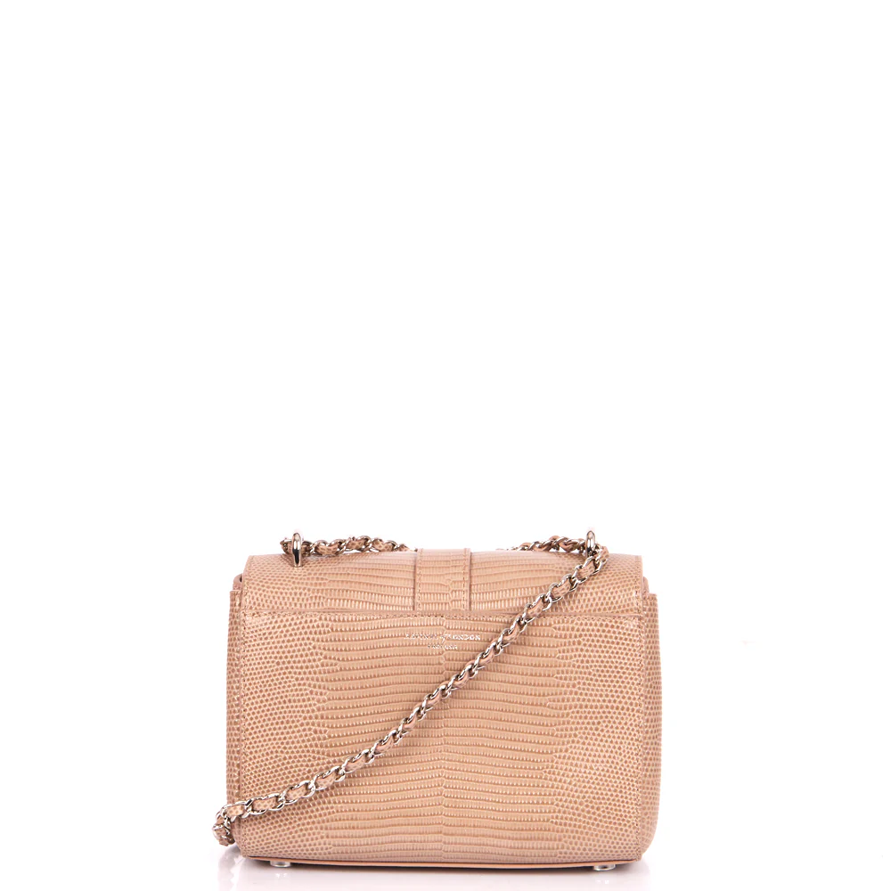 Picture of Aspinal of London Shoulder Bag Lottie in Neutral, Exotic Effect Leather