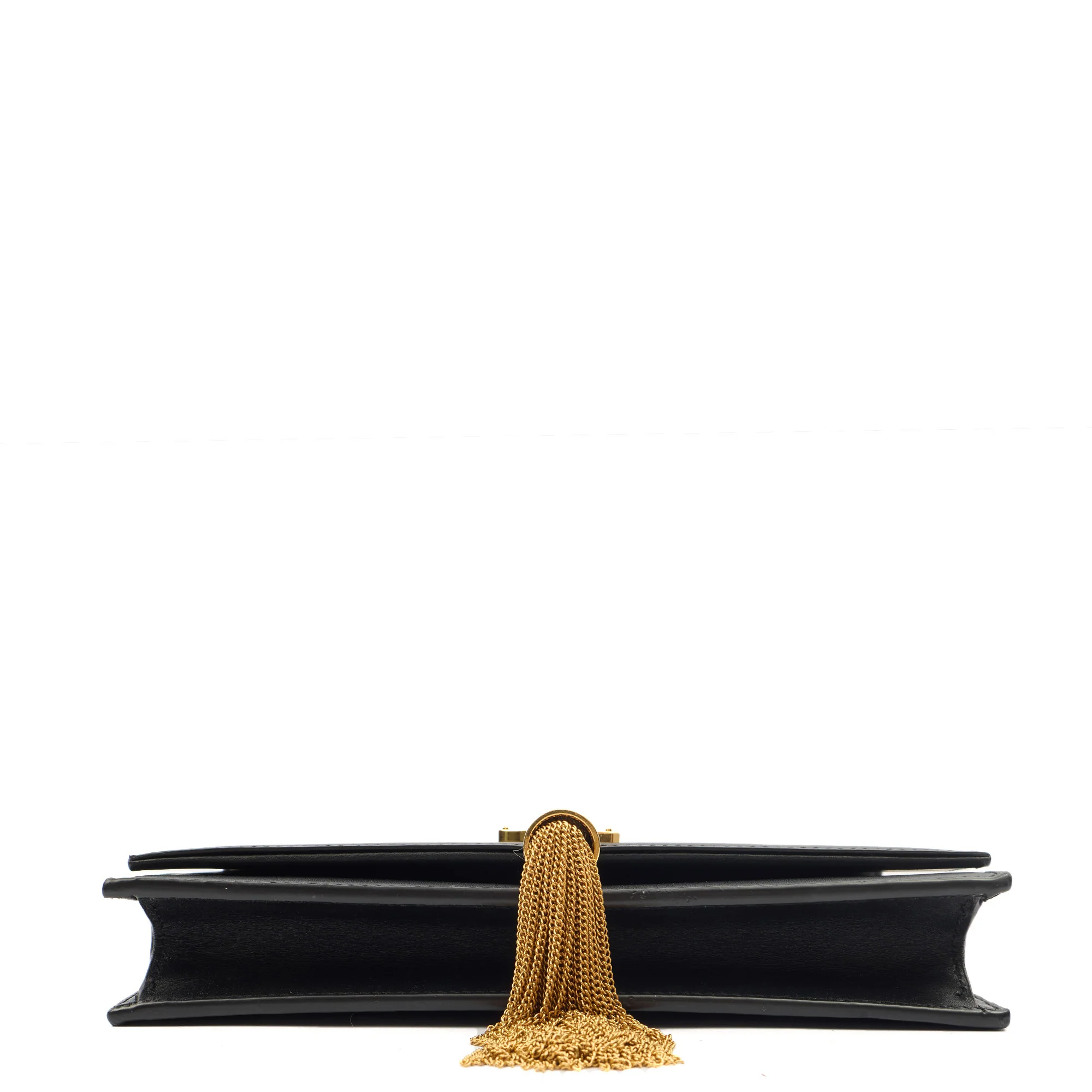 Picture of Saint Laurent Cross Body Kate Tassel Chain Wallet in Black, Leather