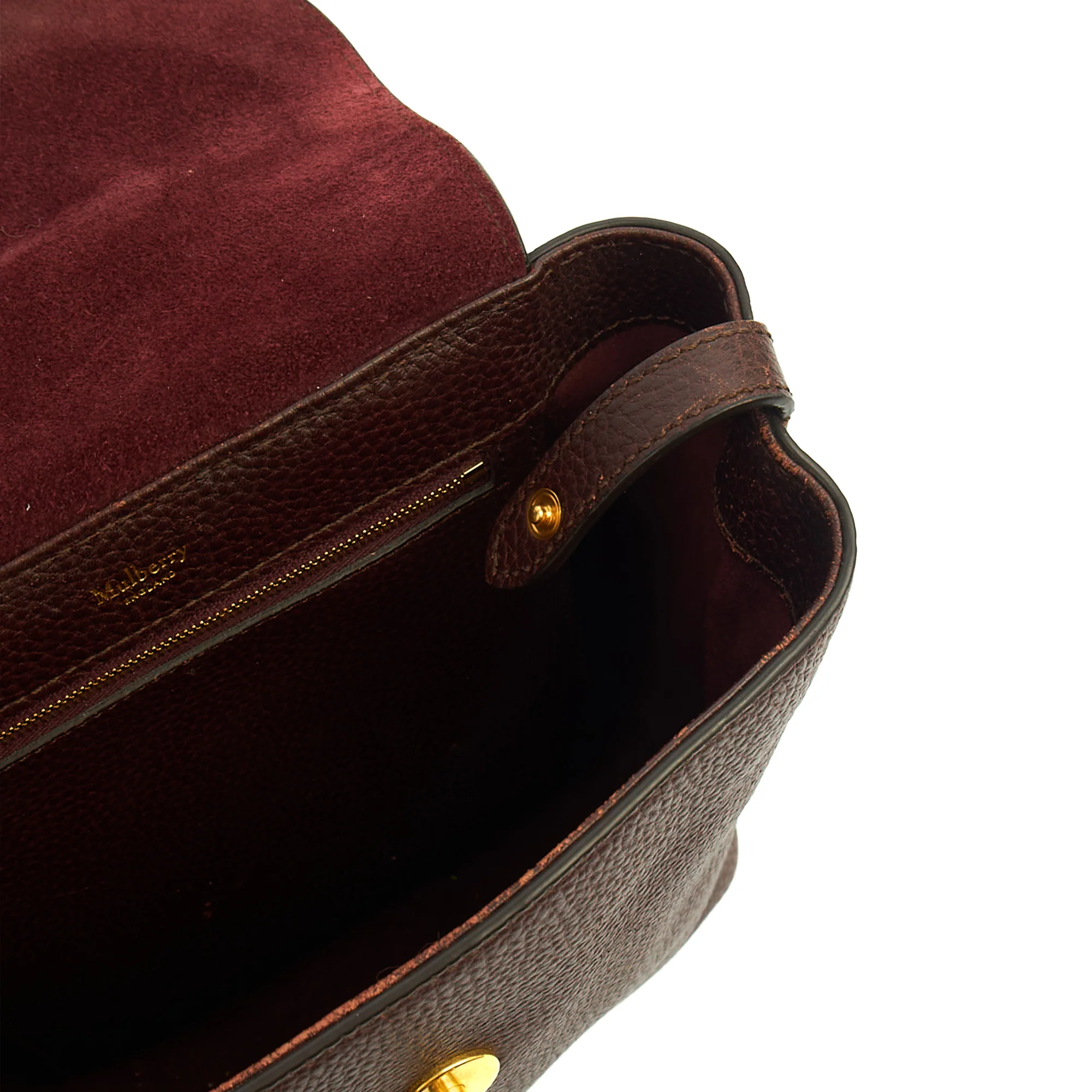 Picture of Mulberry Backpack Mini Bayswater in Oxblood, Calfskin Leather